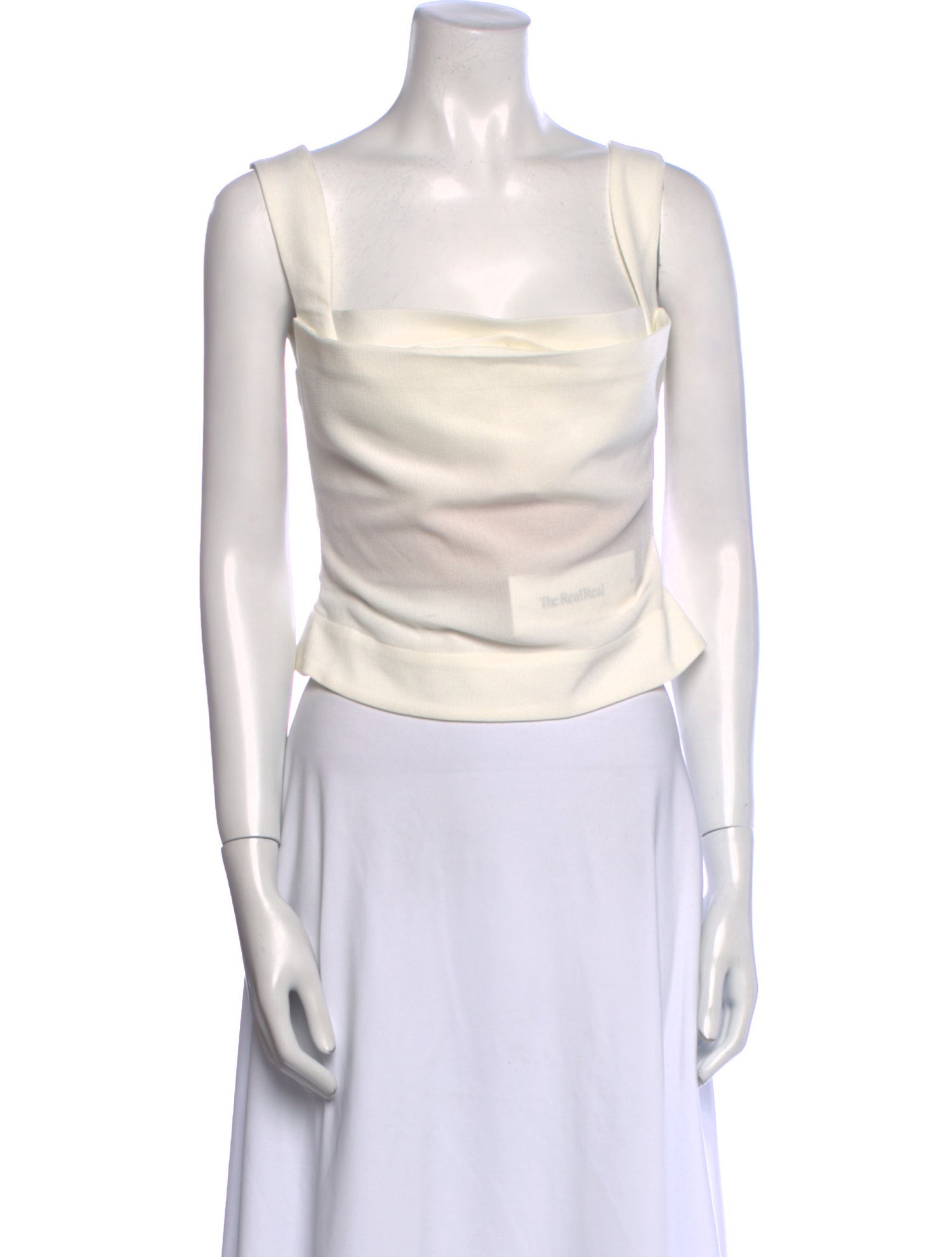 Miaou Square Neckline Sleeveless Crop Top