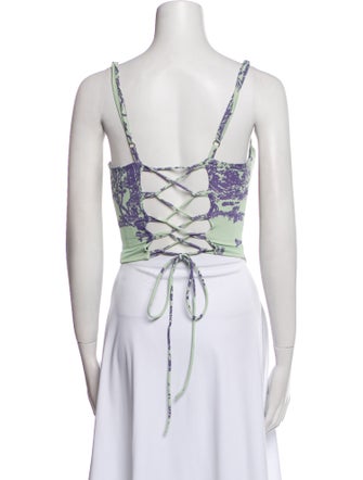 Miaou Nylon Printed Top