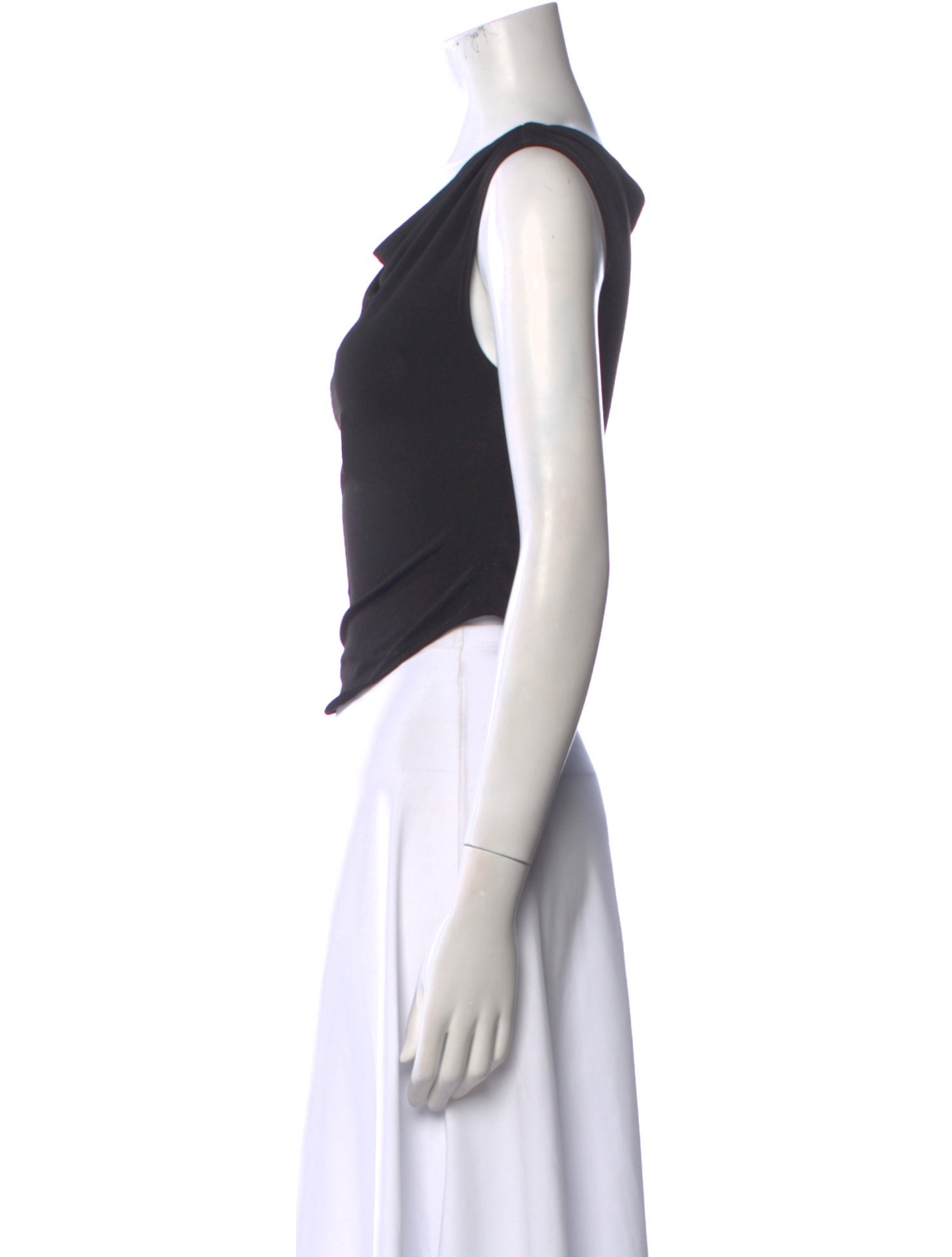 Miaou Cowl Neck Sleeveless Crop Top