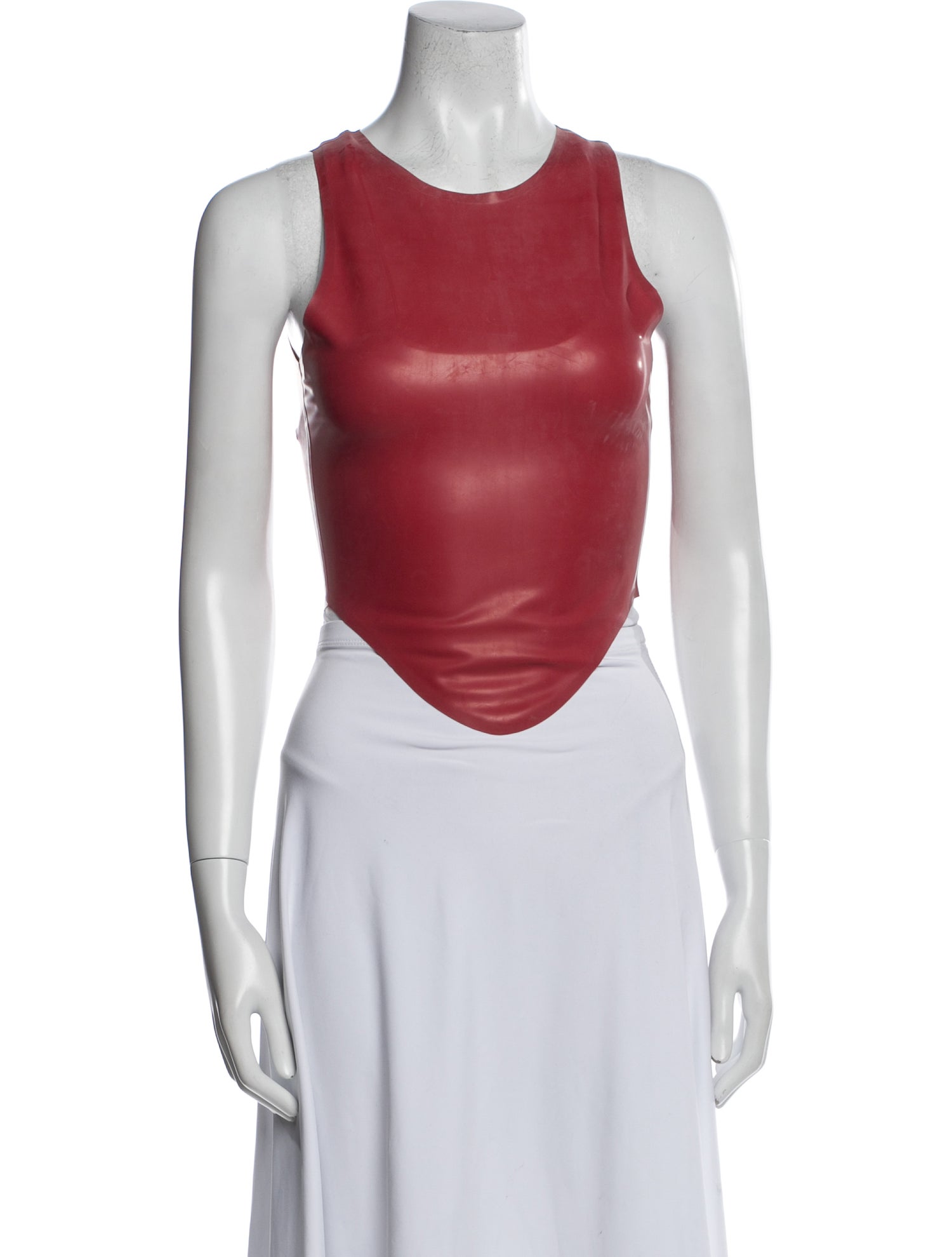 Miaou Latex Scoop Neck Top