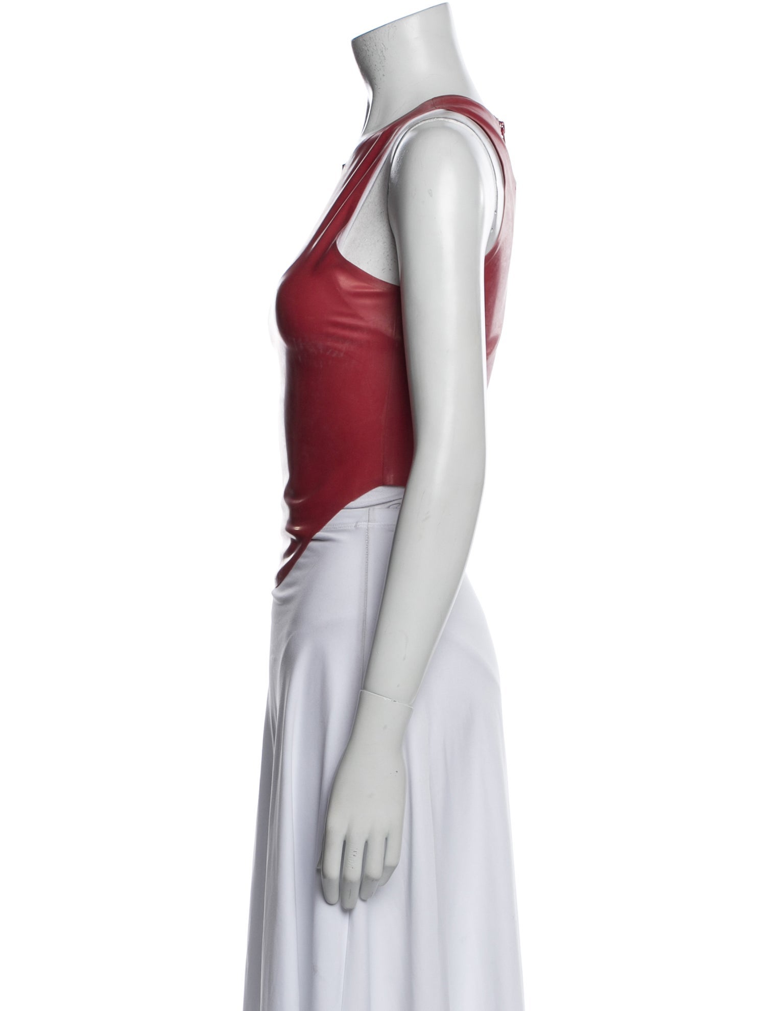 Miaou Latex Scoop Neck Top