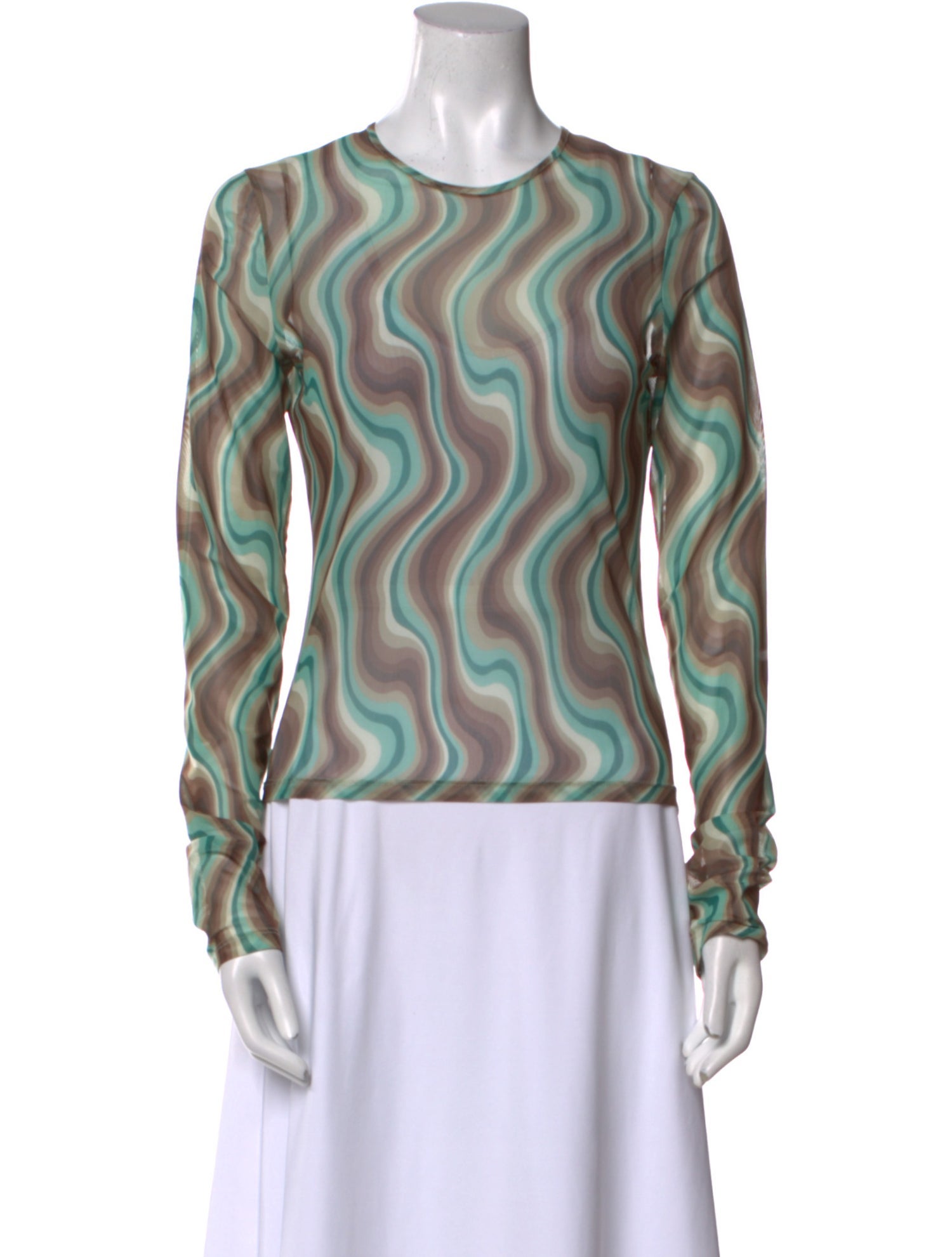 Miaou Printed Crew Neck Top