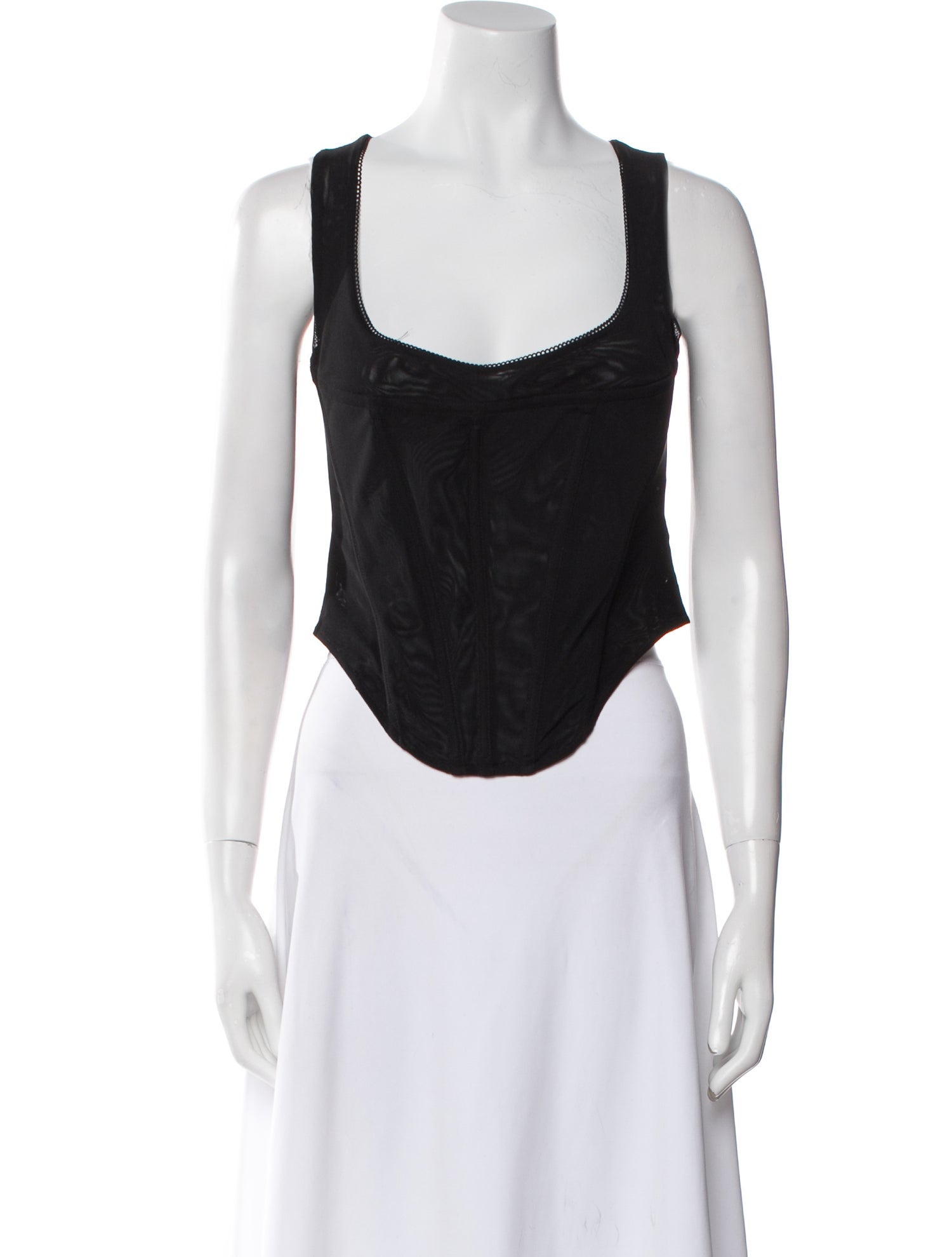 Miaou Scoop Neck Sleeveless Crop Top