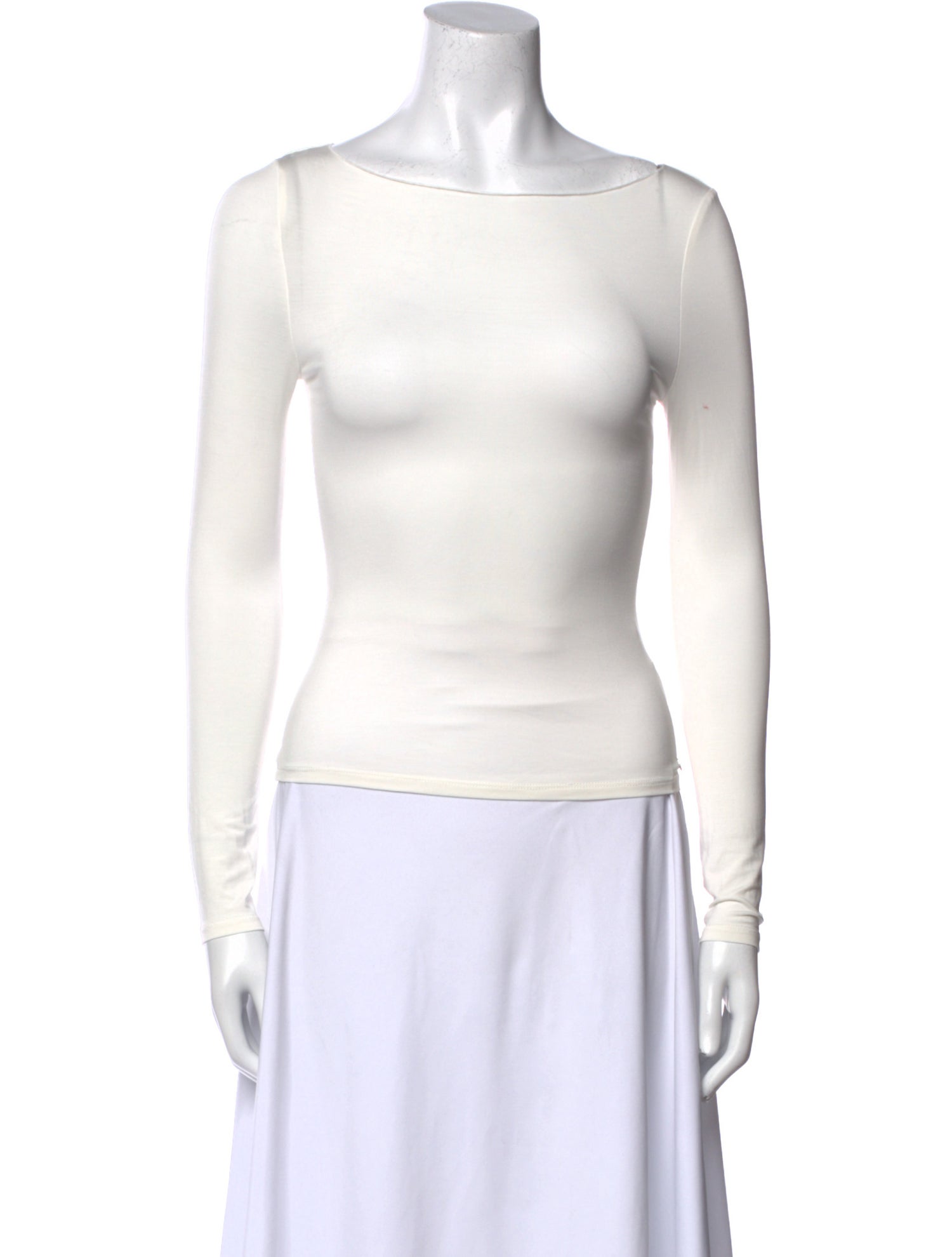 Miaou Bateau Neckline Long Sleeve Top