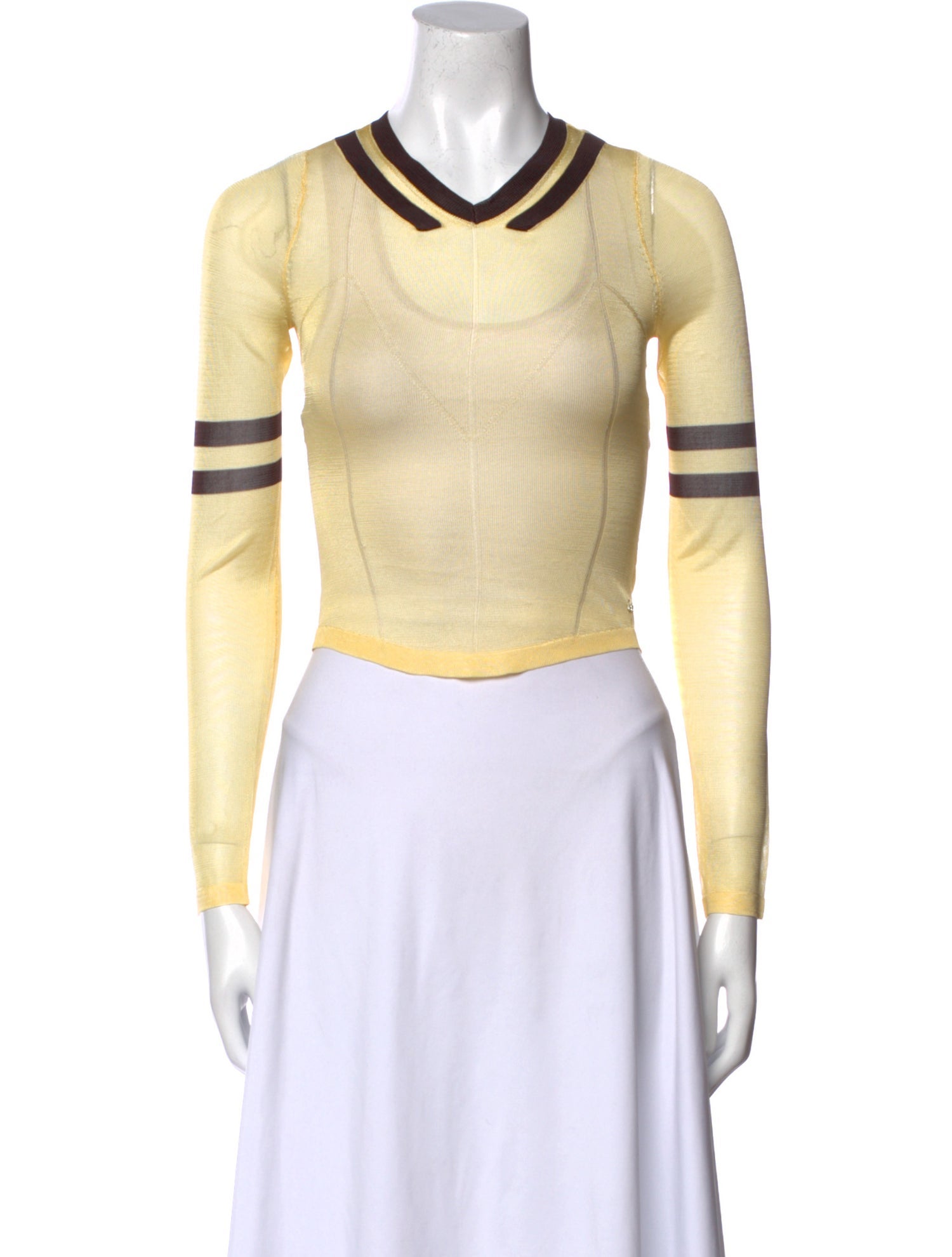 Miaou Cowl Neck Long Sleeve Crop Top