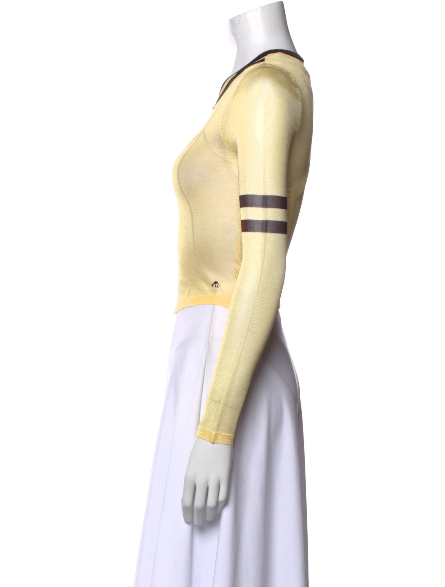 Miaou Cowl Neck Long Sleeve Crop Top