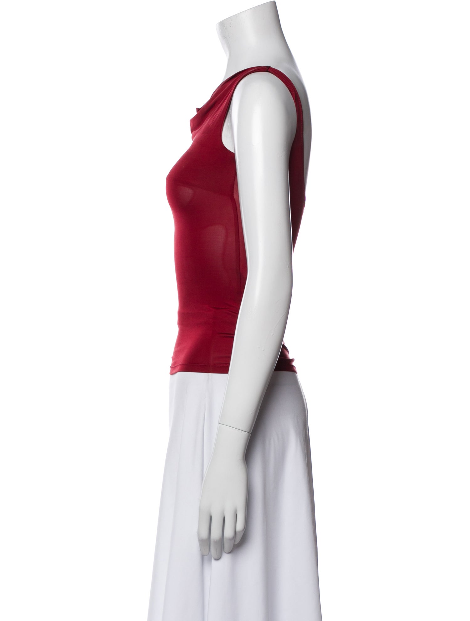 Miaou Cowl Neck Sleeveless Crop Top