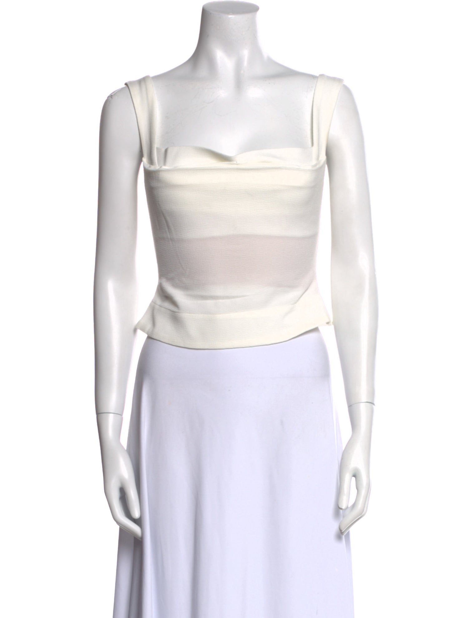 Miaou Square Neckline Sleeveless Crop Top