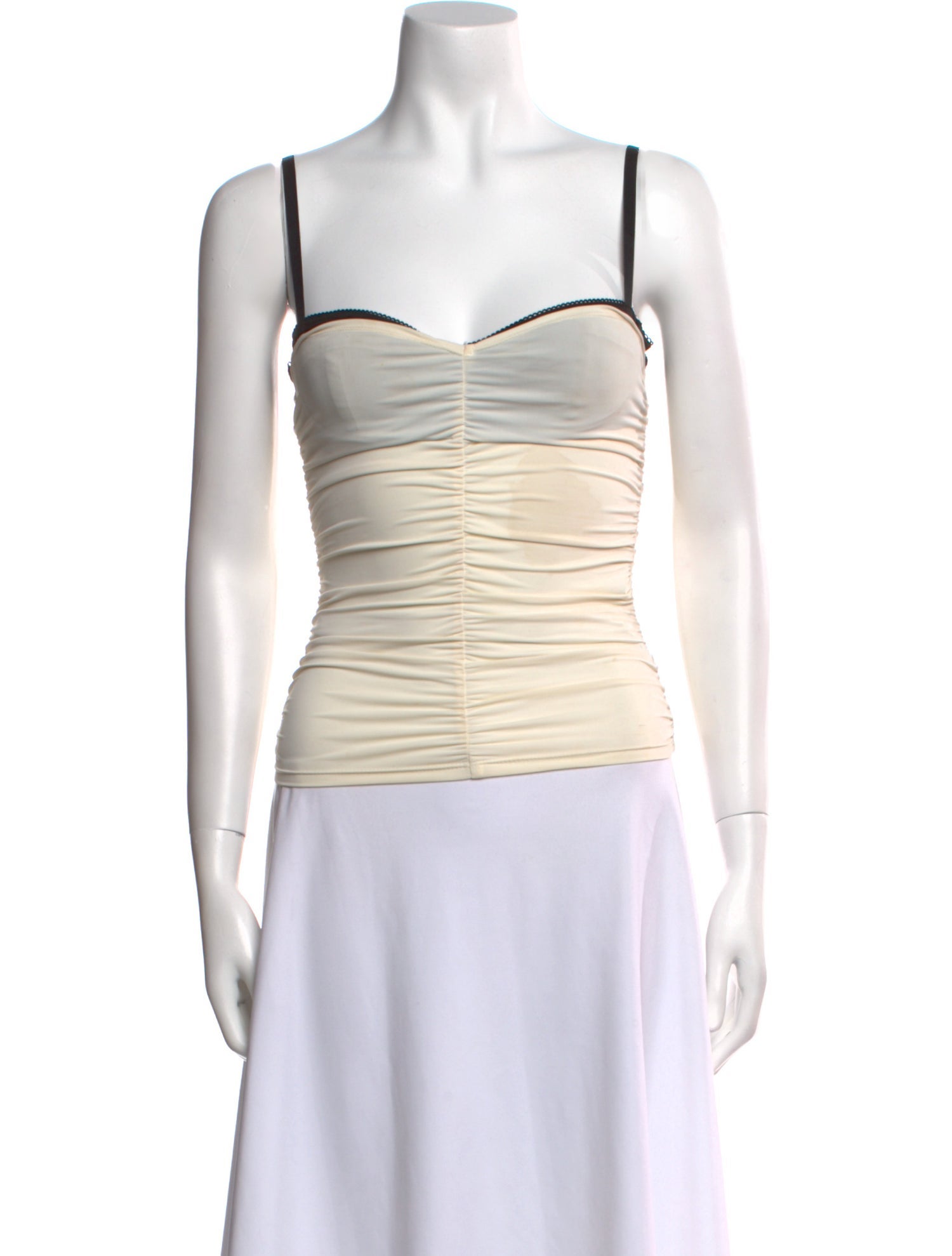 Miaou Square Neckline Sleeveless Crop Top