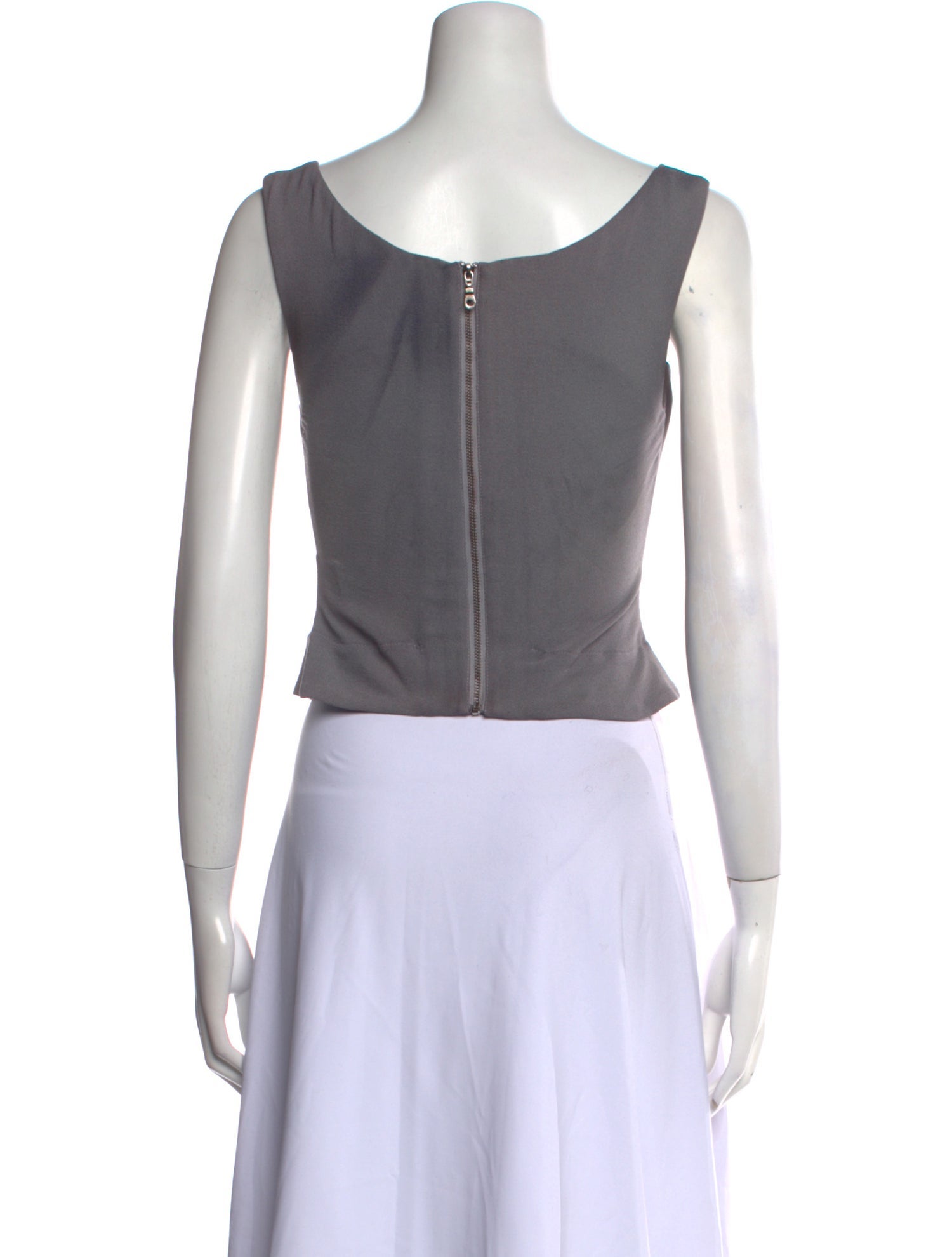 Miaou Square Neckline Sleeveless Crop Top