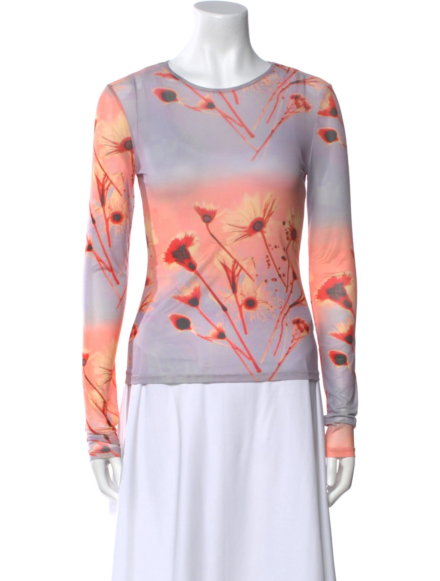 Miaou Printed Crew Neck Top