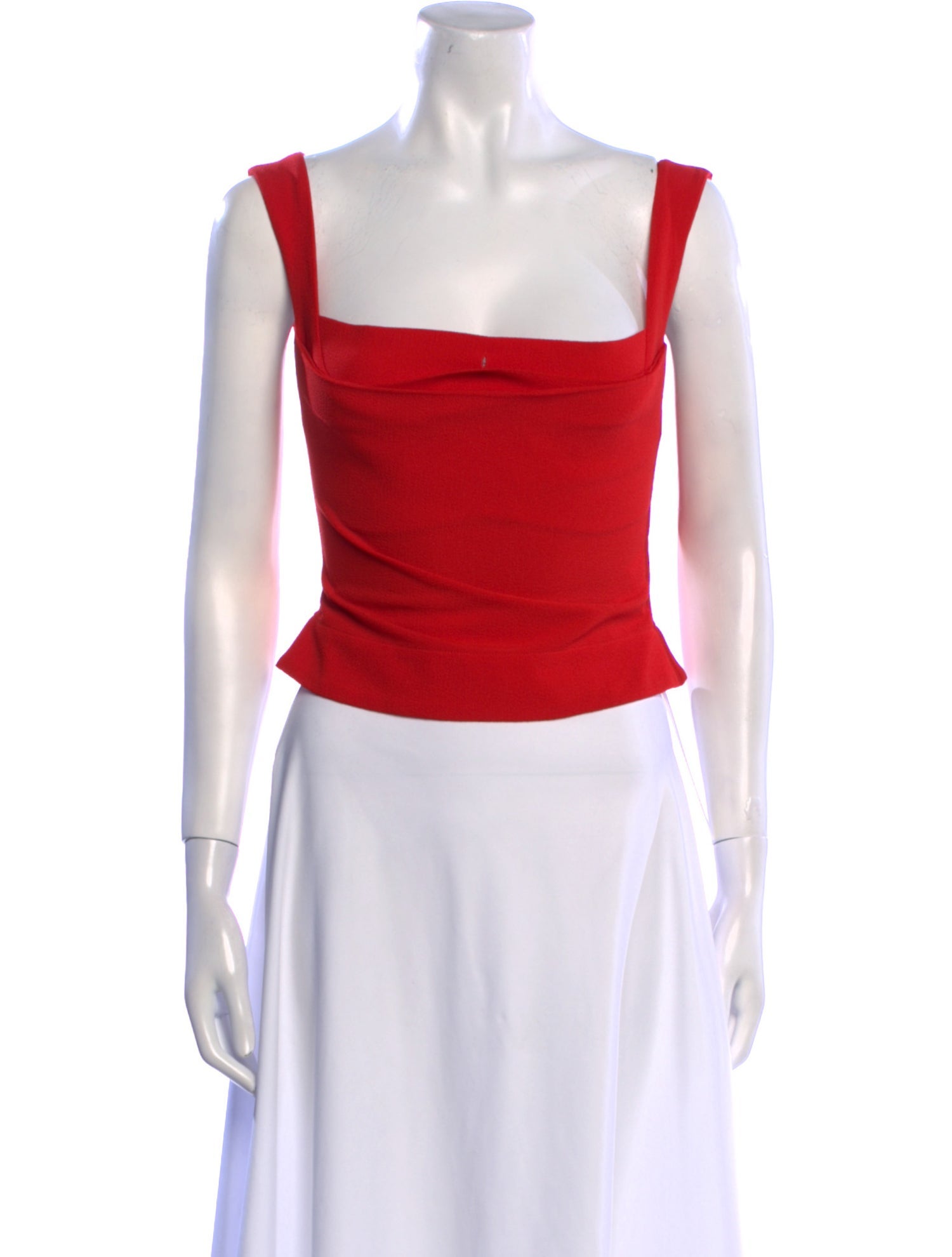 Miaou Square Neckline Sleeveless Crop Top
