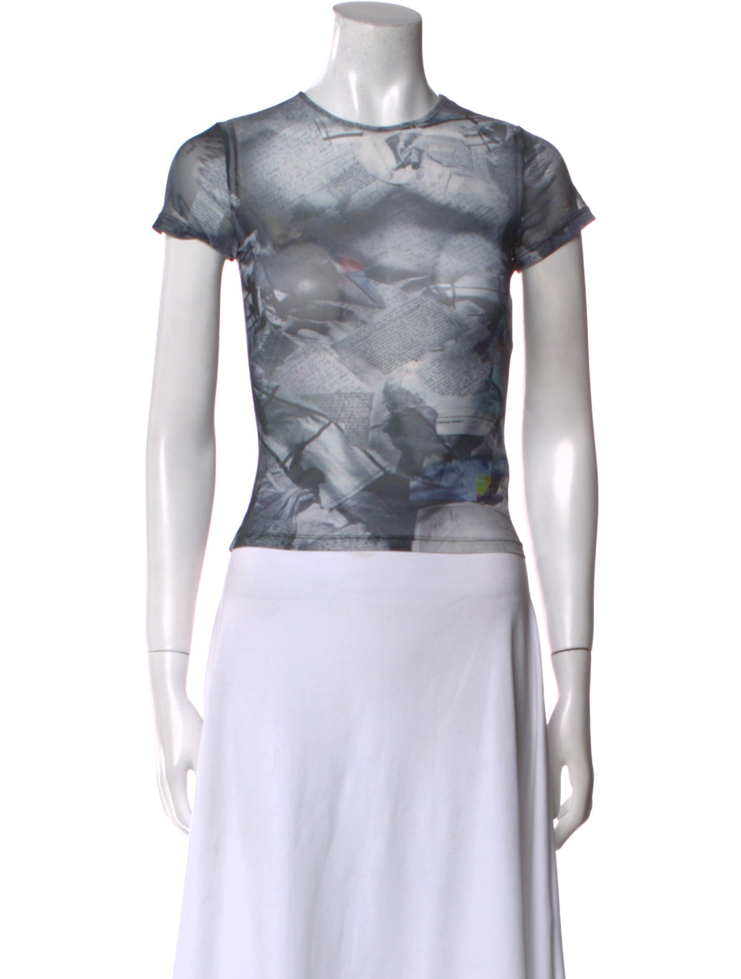 Miaou Tie-Dye Print Crew Neck Crop Top w/ Tags