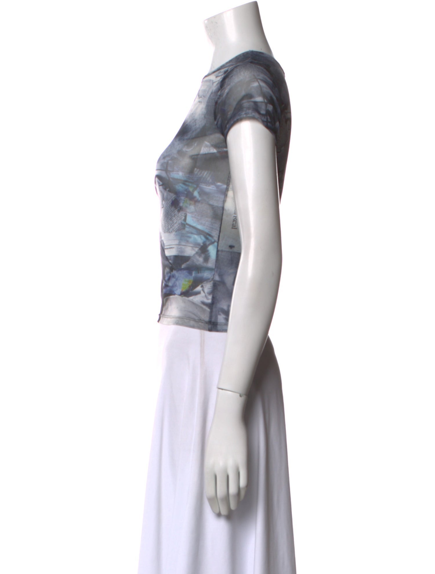Miaou Tie-Dye Print Crew Neck Crop Top w/ Tags
