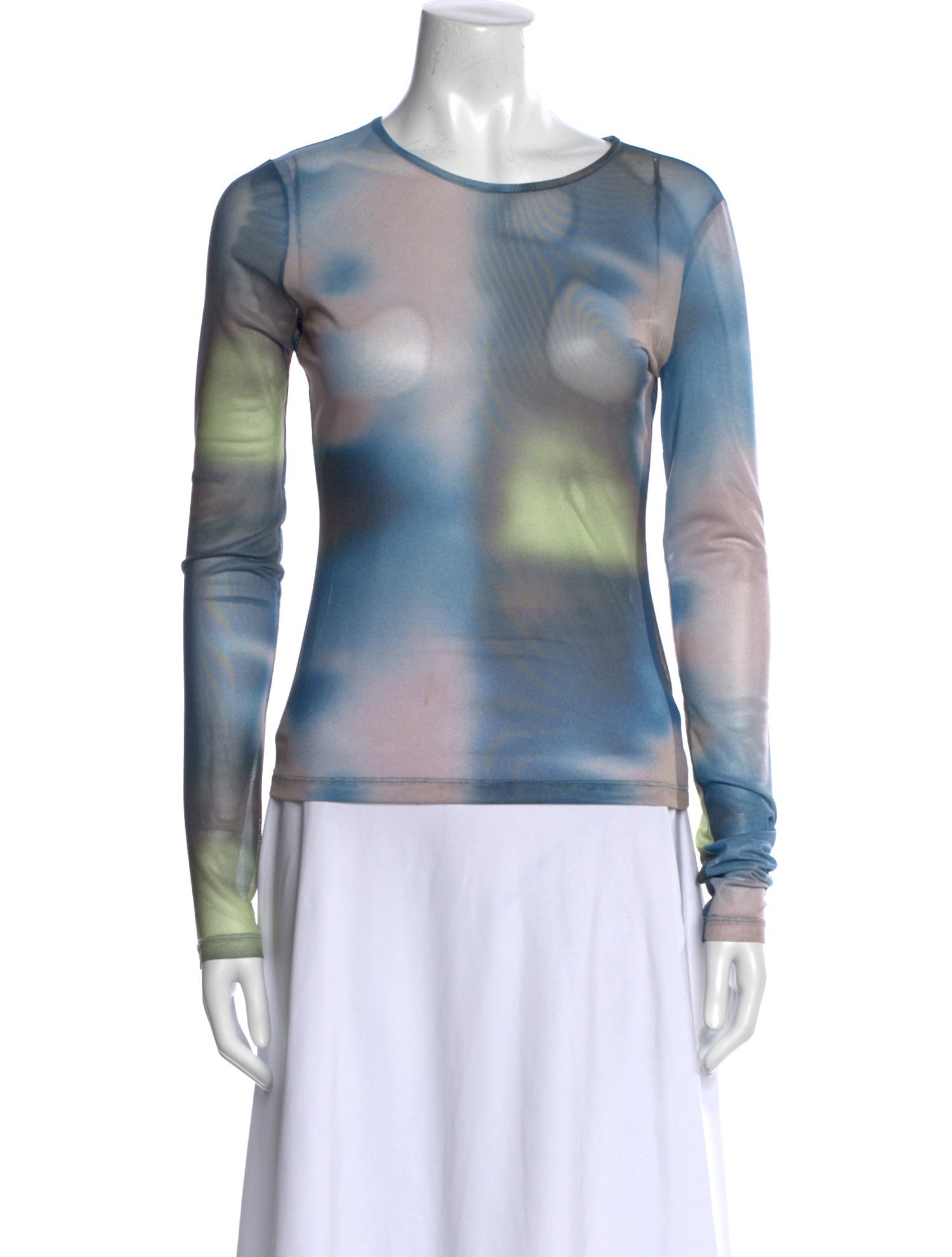Miaou Tie-Dye Print Crew Neck Top