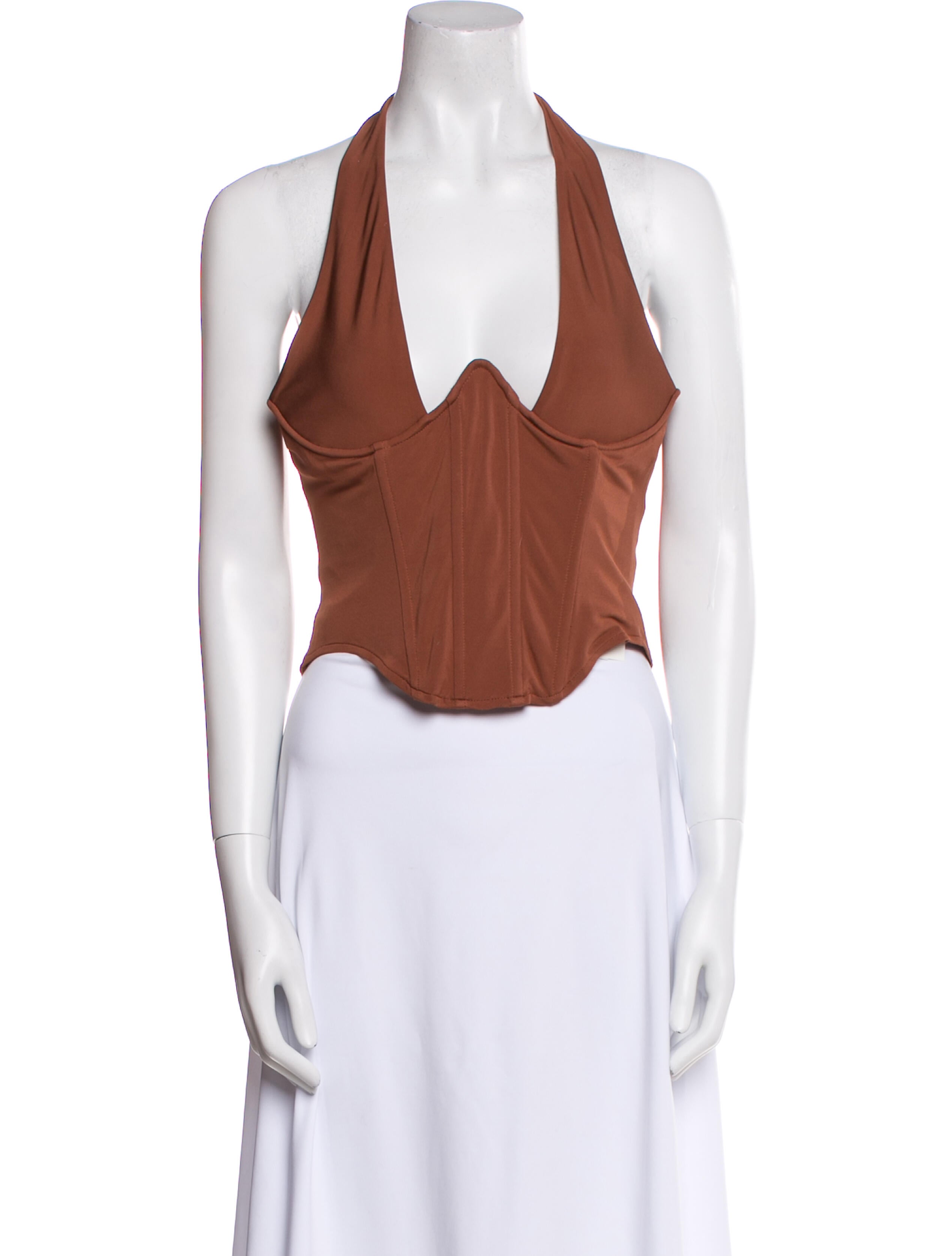 Miaou Halterneck Sleeveless Crop Top