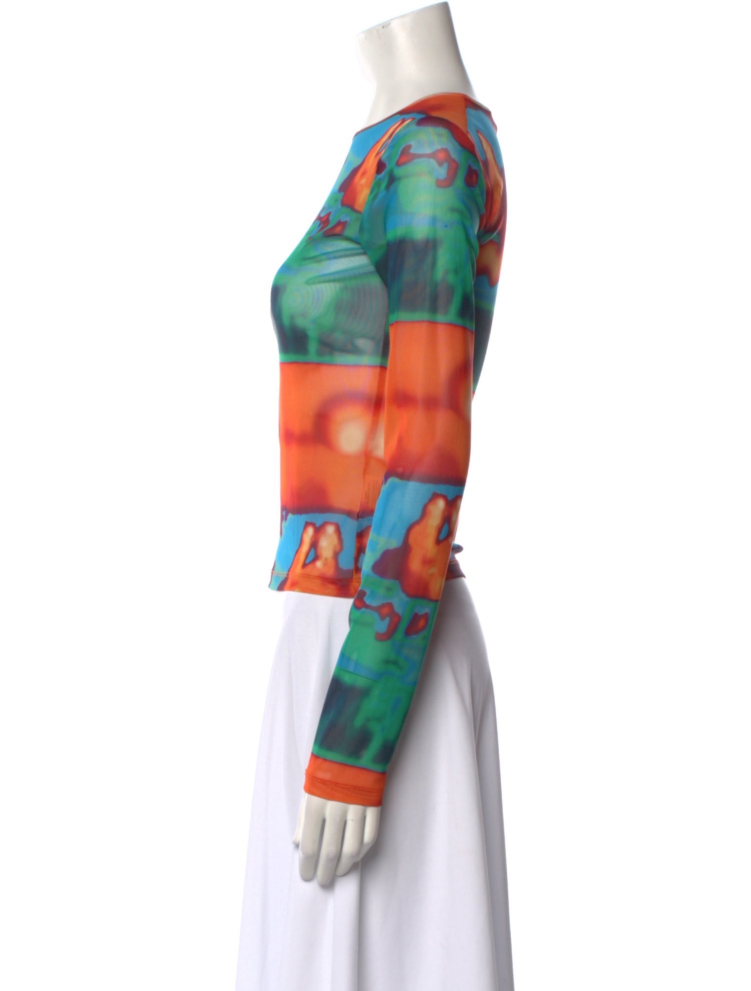 Miaou Printed Crew Neck Top