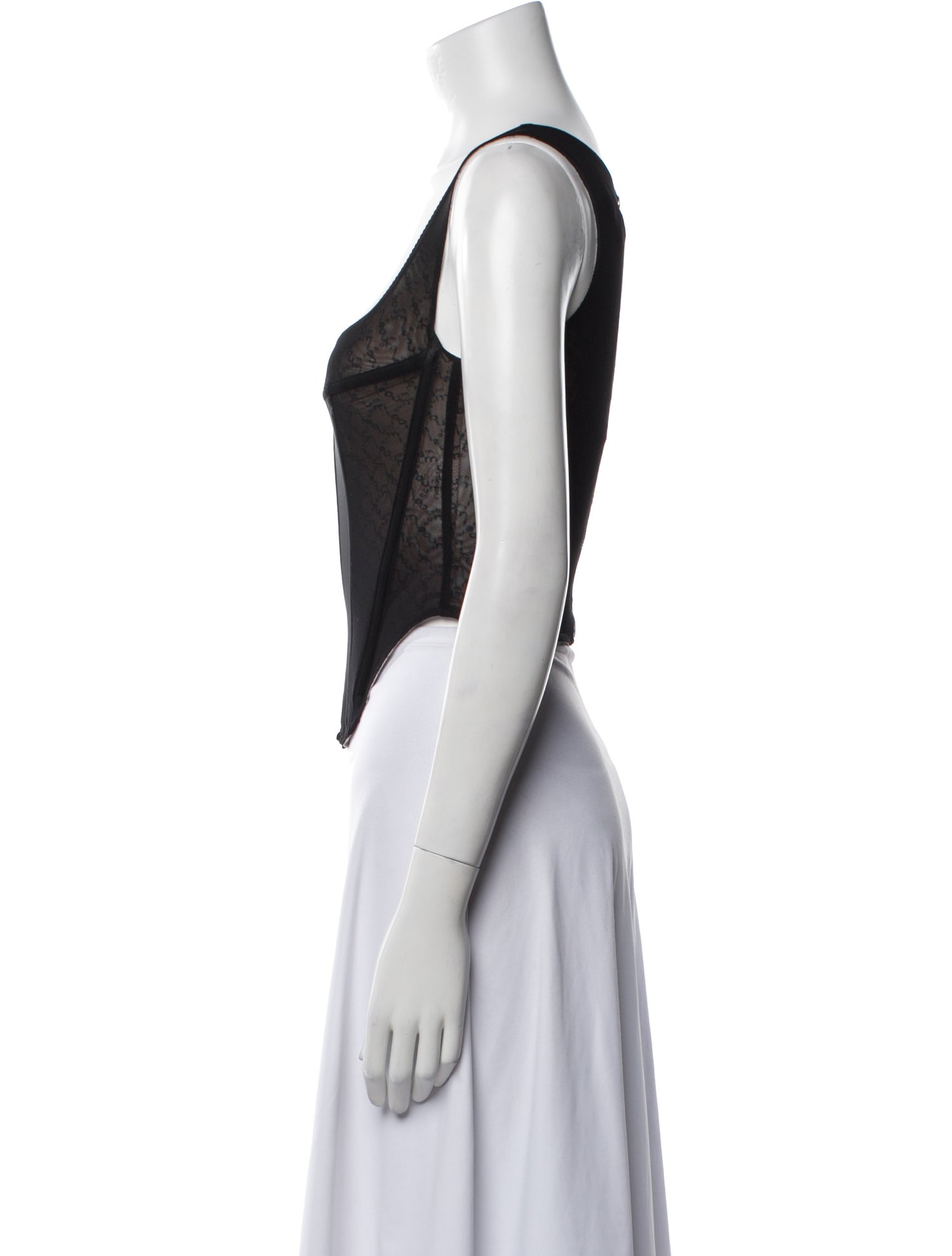 Miaou Square Neckline Sleeveless Crop Top