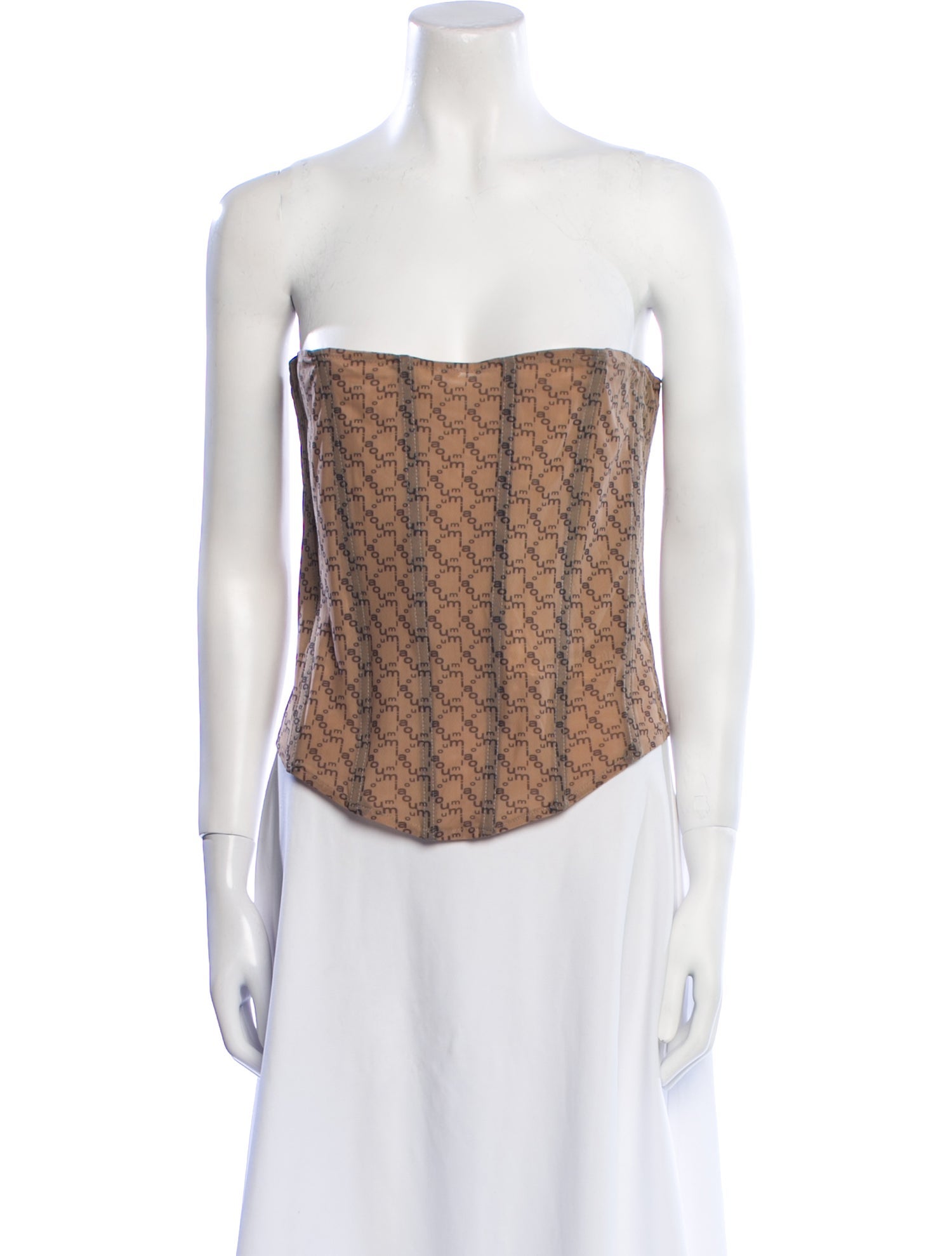 Miaou Printed Strapless Top