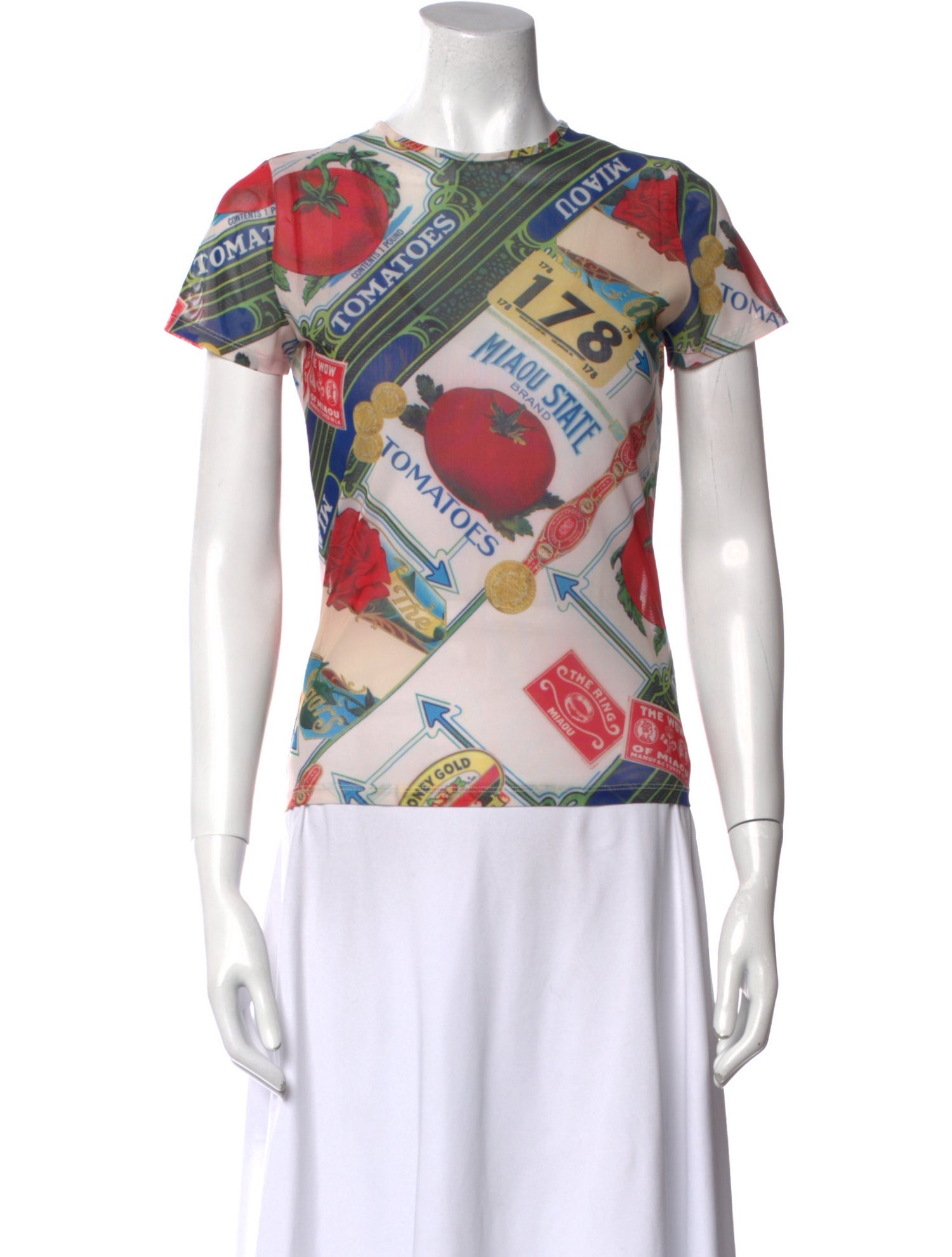 Miaou Printed Crew Neck T-Shirt