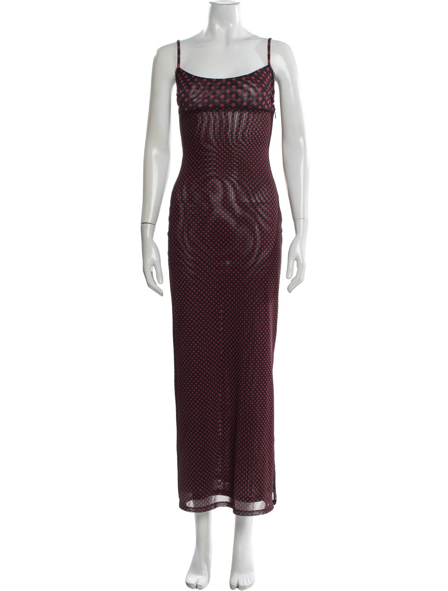 Miaou Polka Dot Print Long Dress