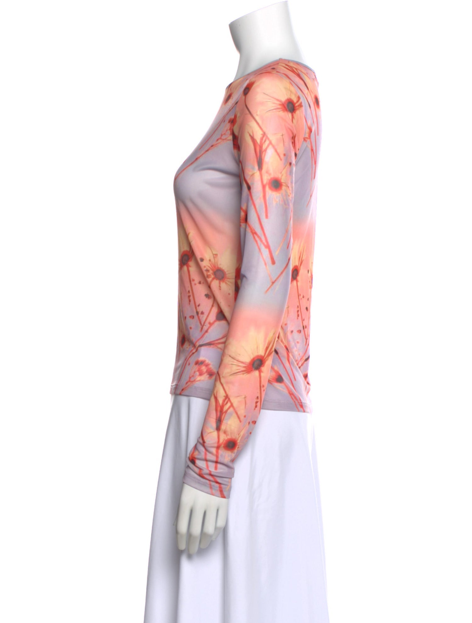 Miaou Floral Print Crew Neck Top