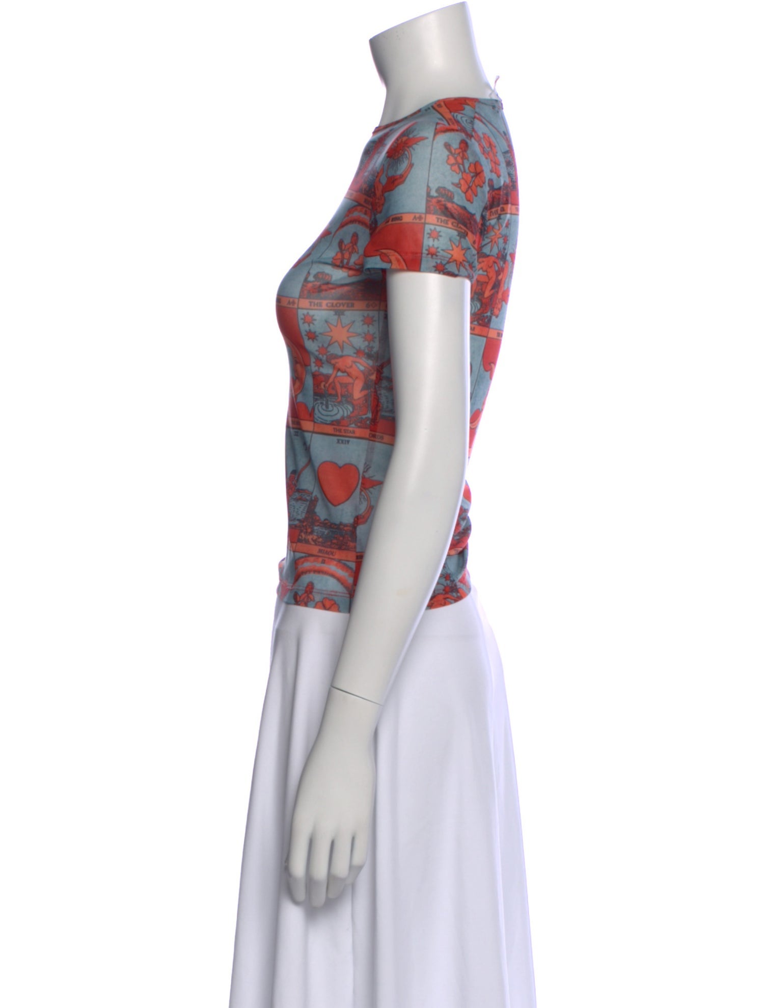 Miaou Graphic Print Crew Neck Top