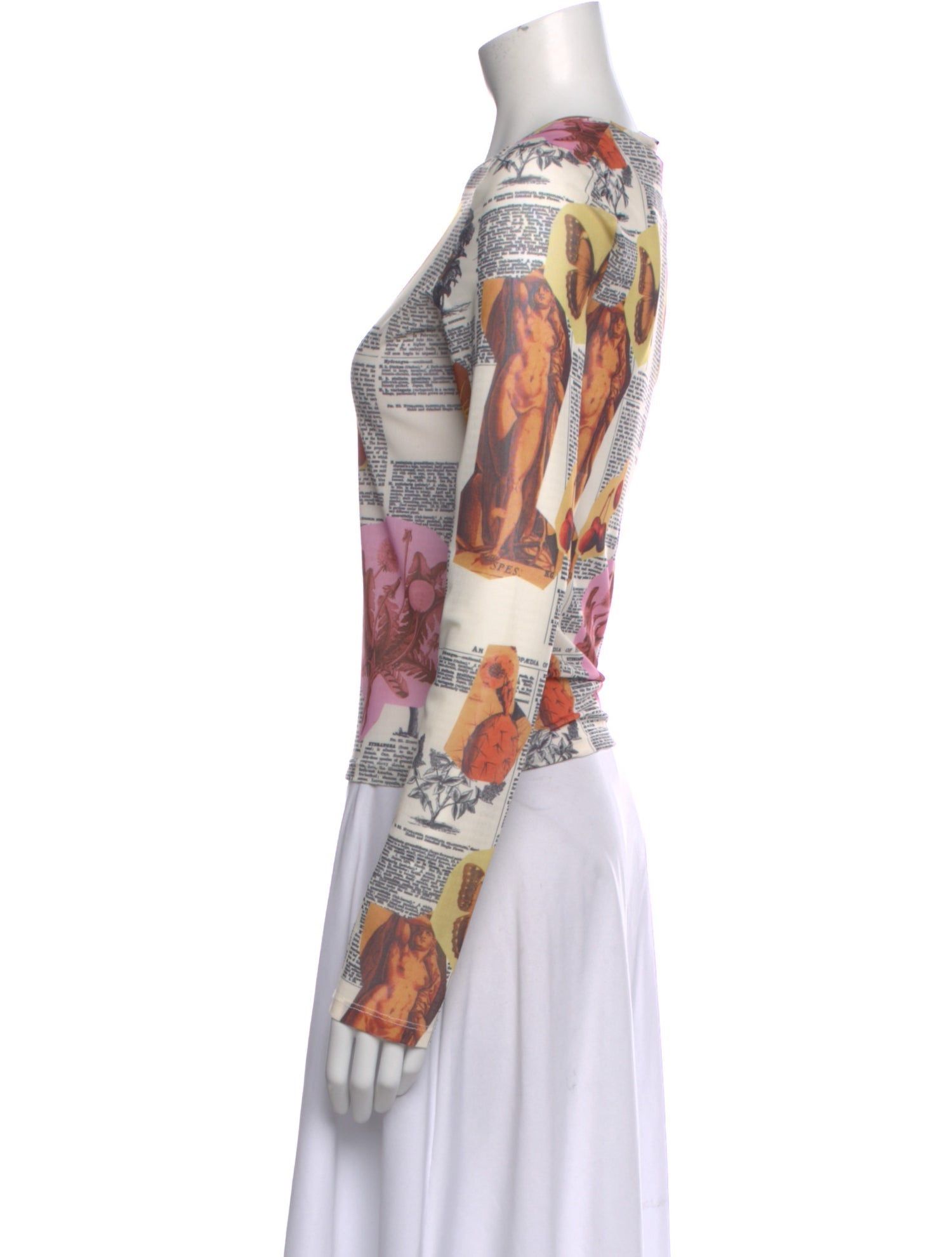 Miaou Graphic Print Crew Neck Top