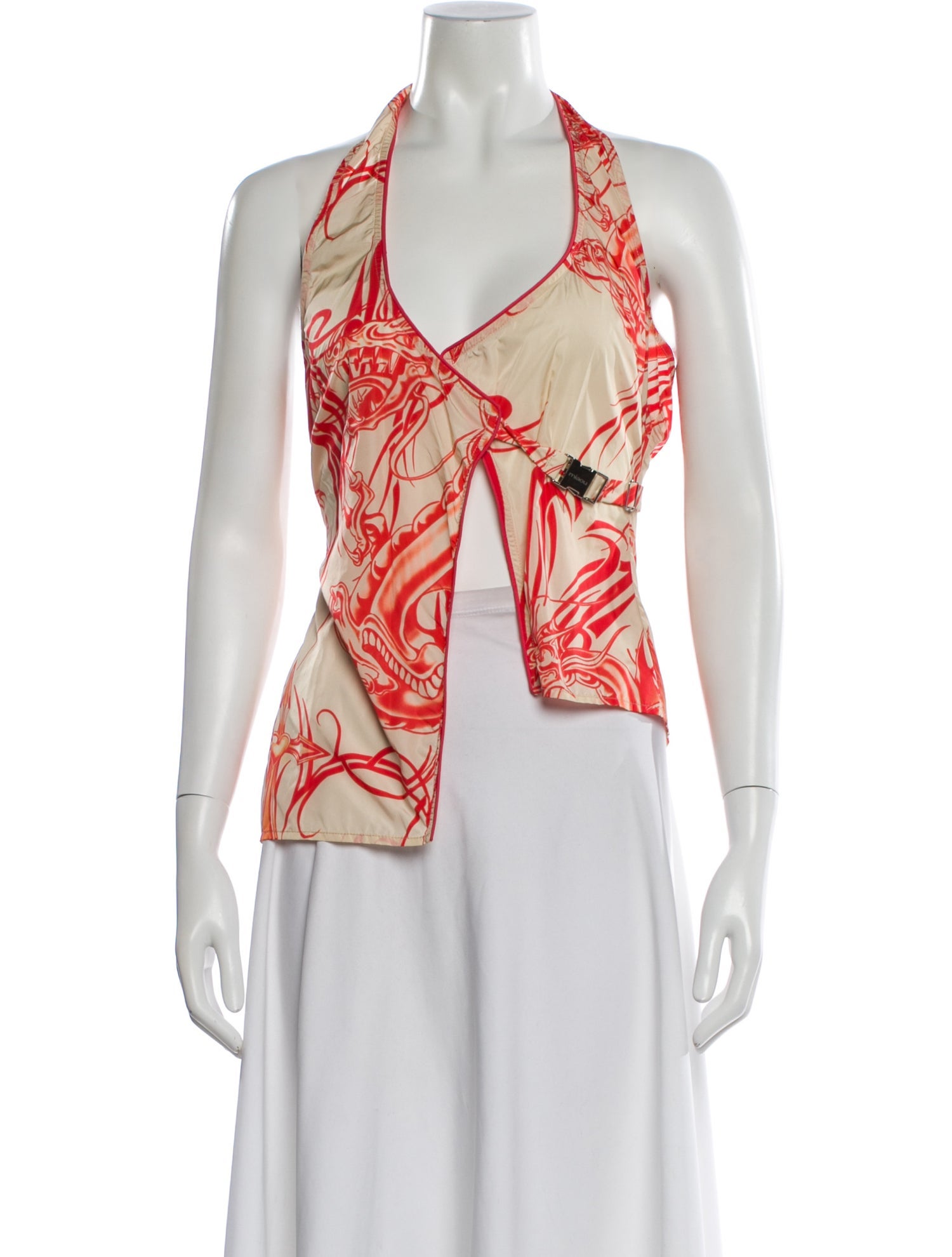 Miaou Printed Halterneck Top