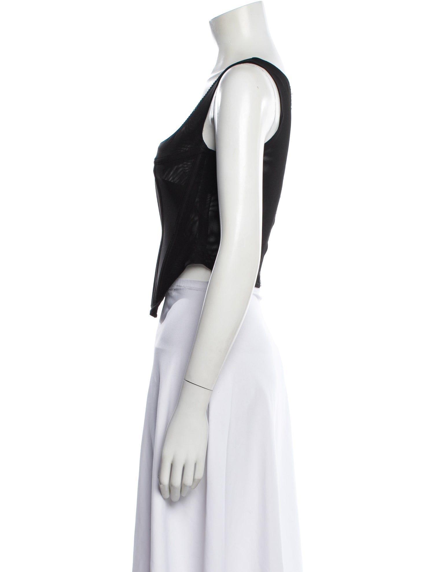 Miaou Square Neckline Sleeveless Crop Top