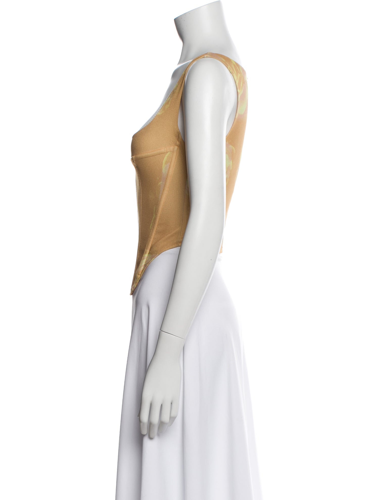 Miaou Floral Print Square Neckline Crop Top w/ Tags