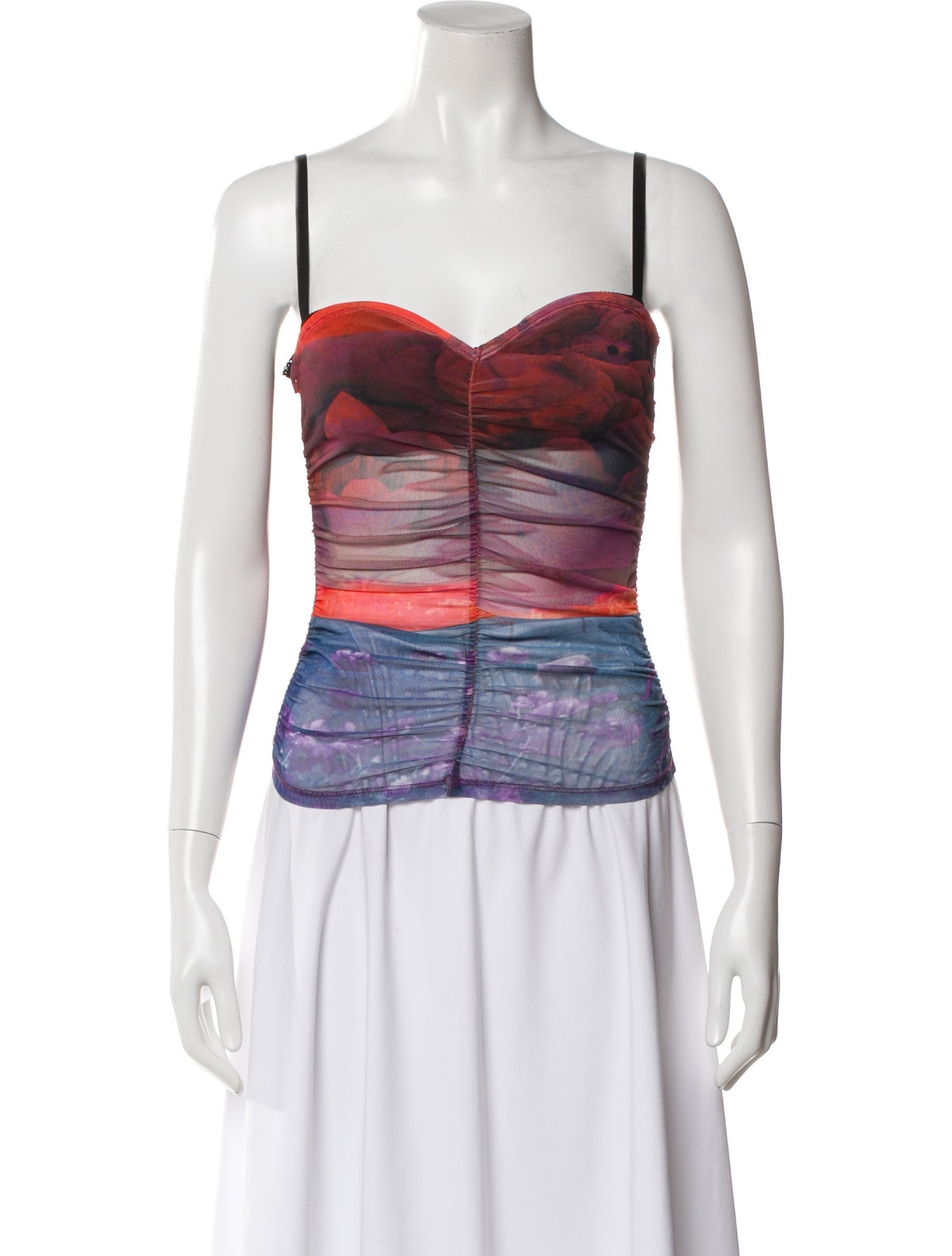 Miaou Printed Strapless Top