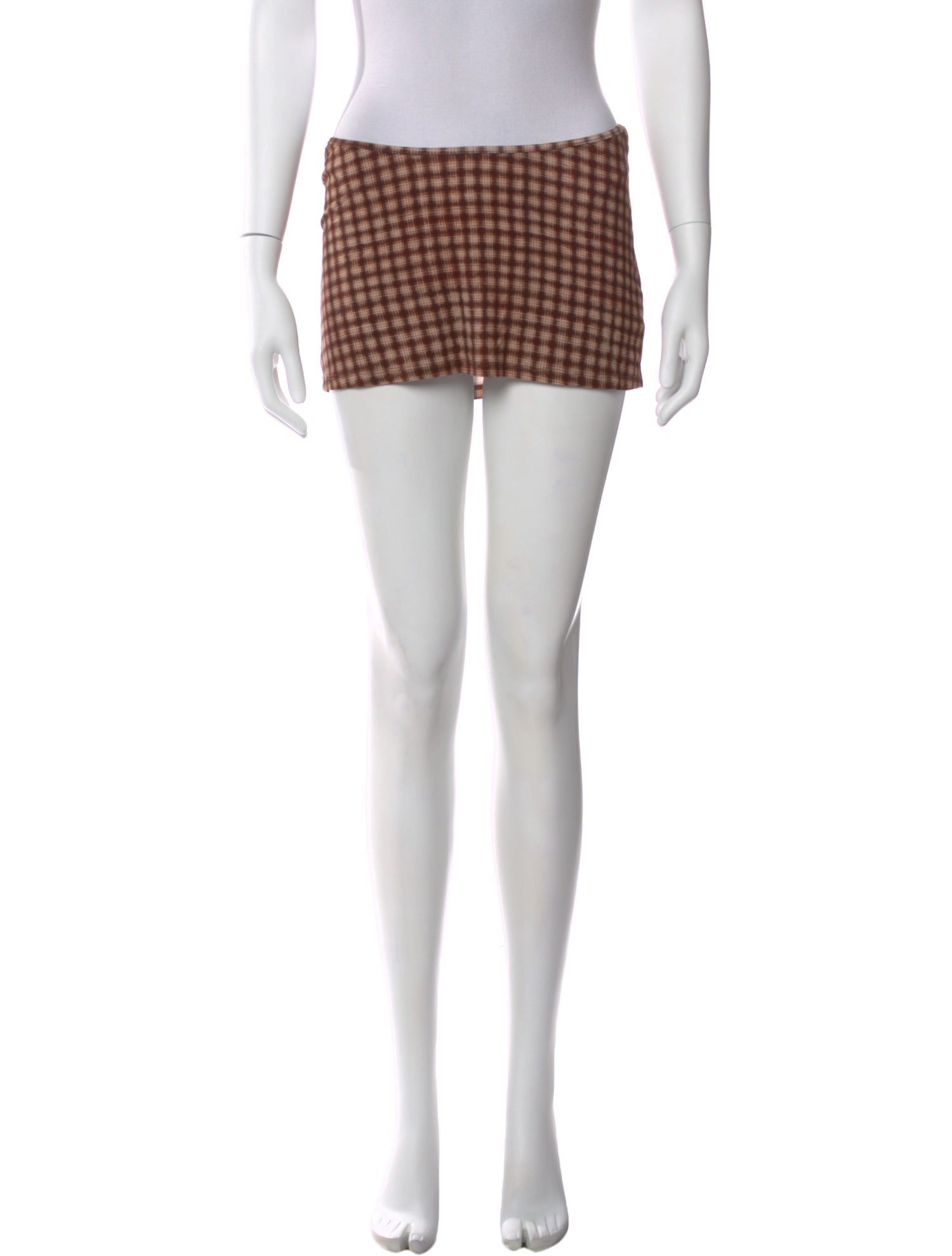 Miaou Plaid Print Mini Skirt