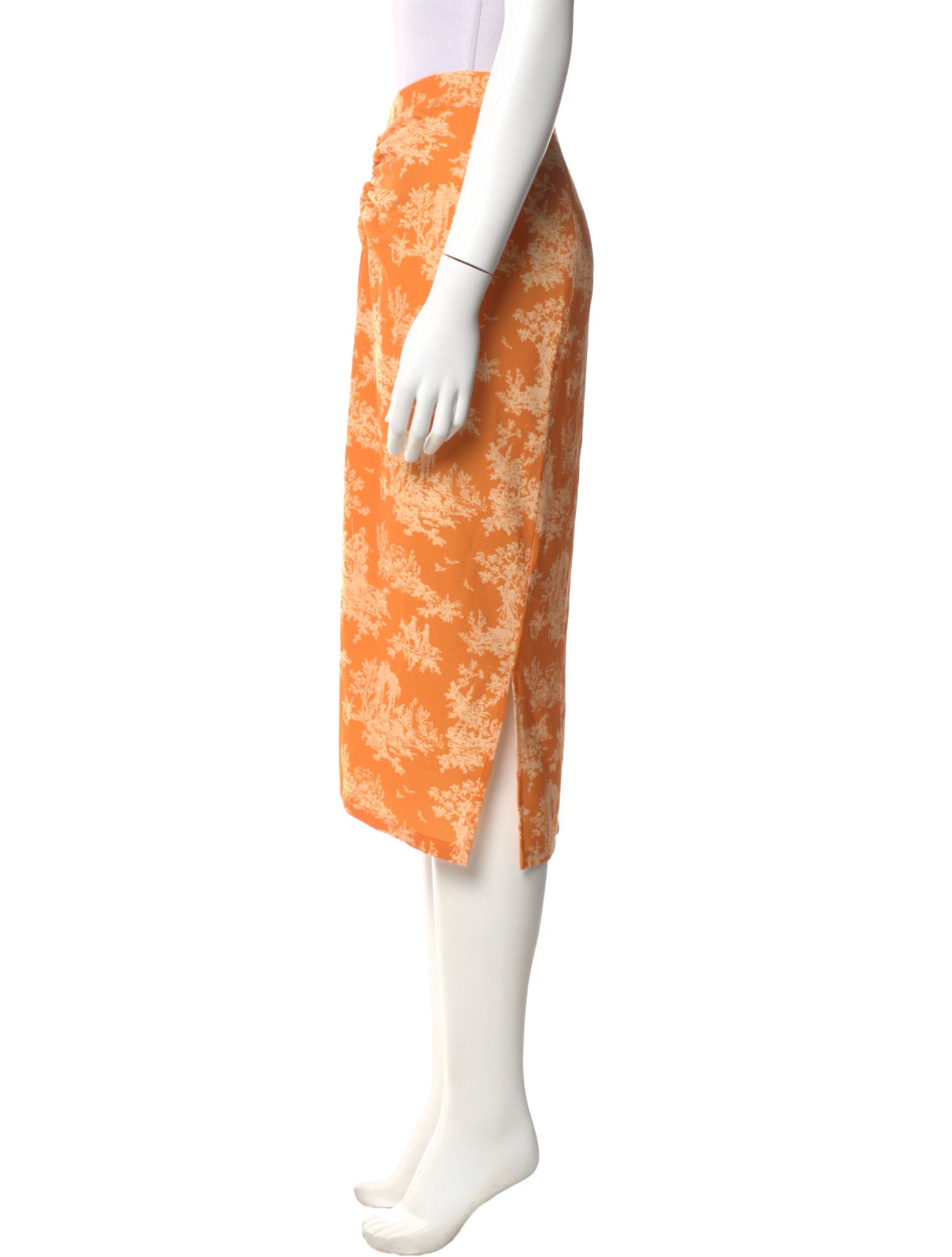 Miaou Floral Print Midi Length Skirt