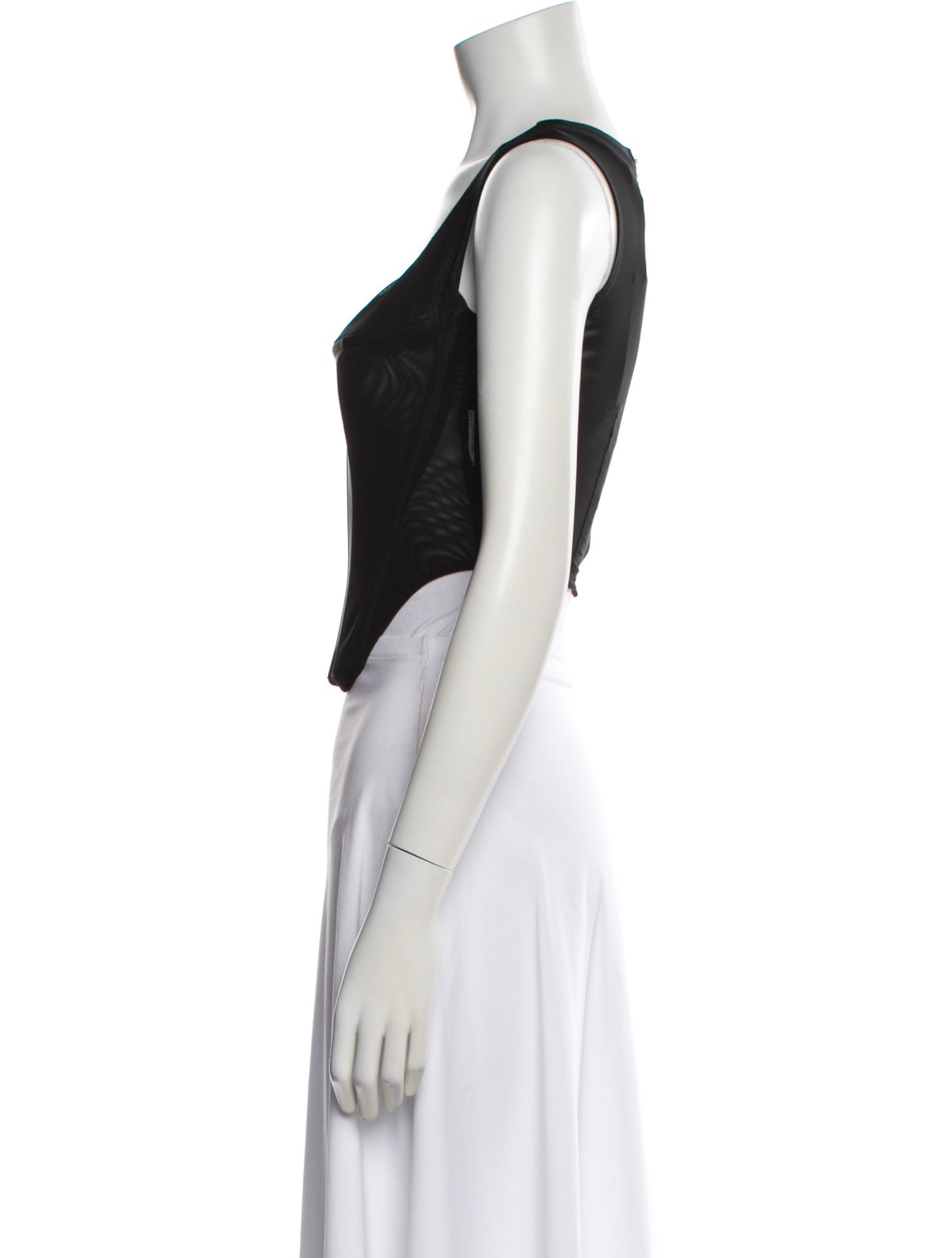 Miaou Square Neckline Sleeveless Crop Top