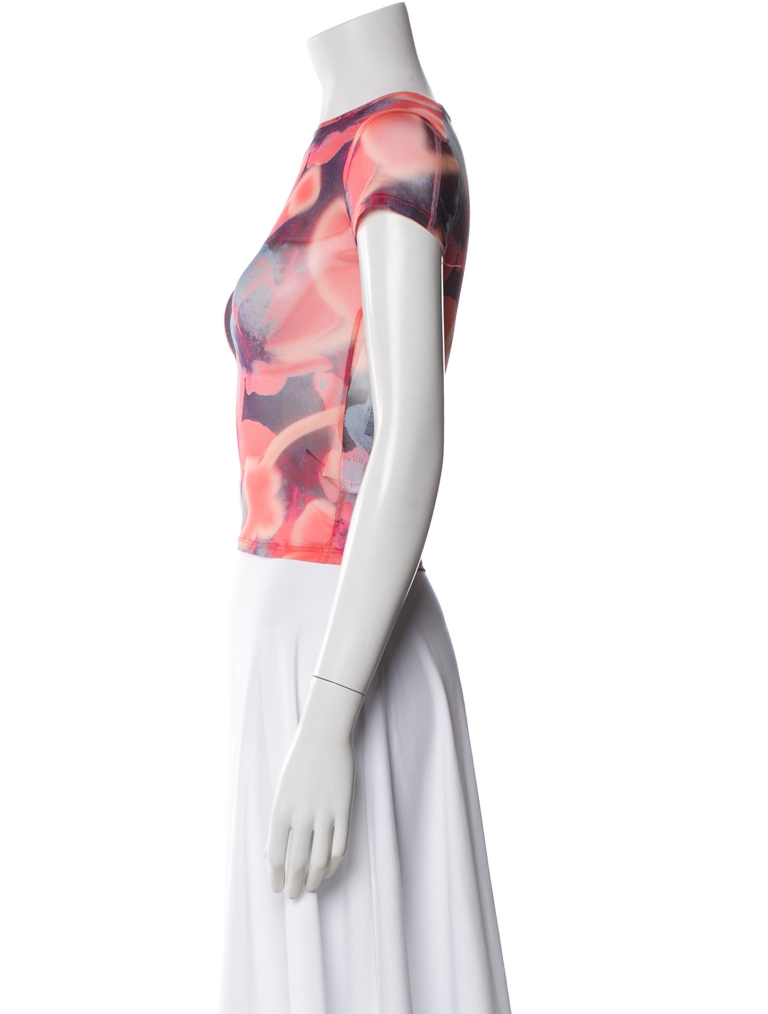 Miaou Floral Print Crew Neck Top