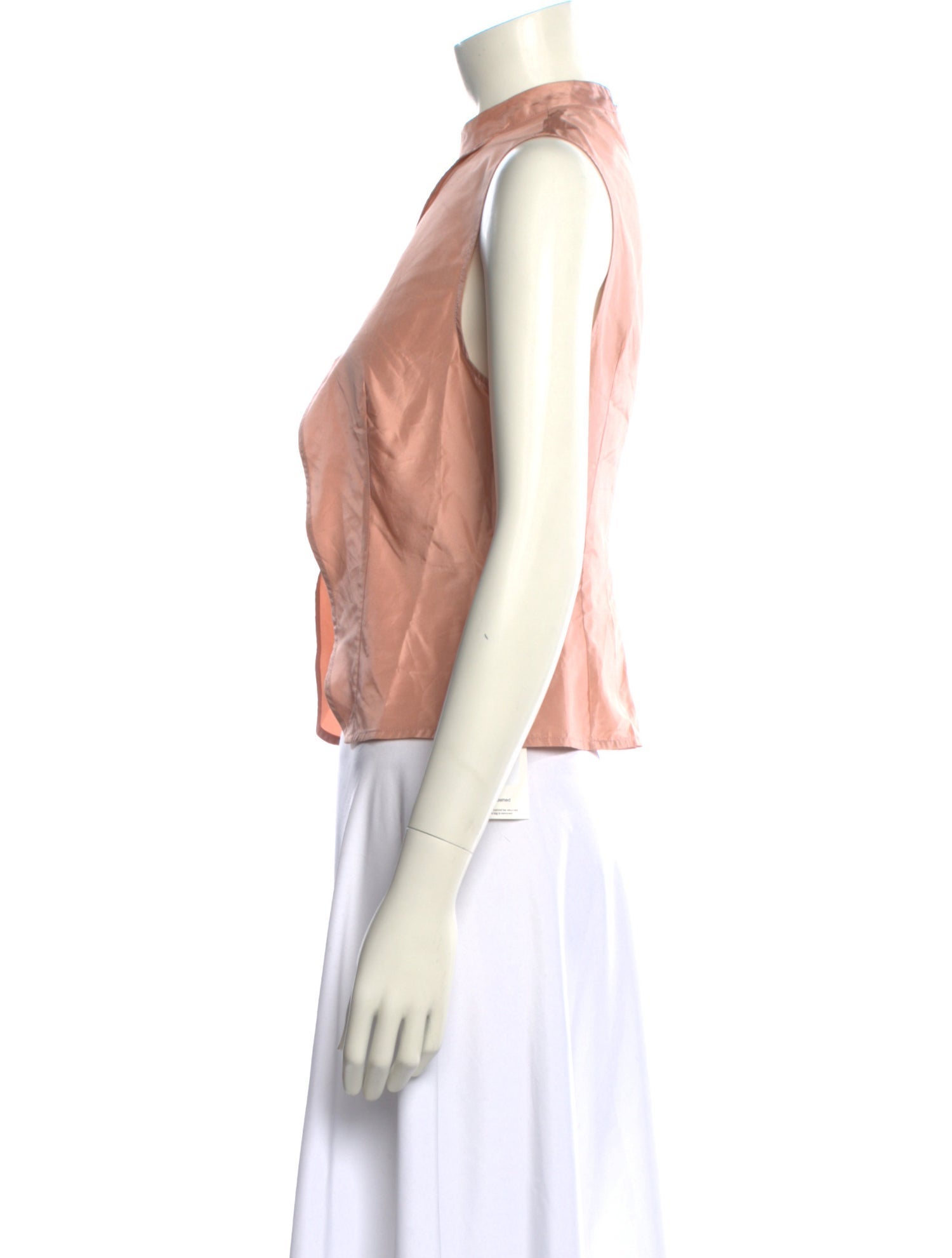 Miaou Silk Mock Neck Crop Top