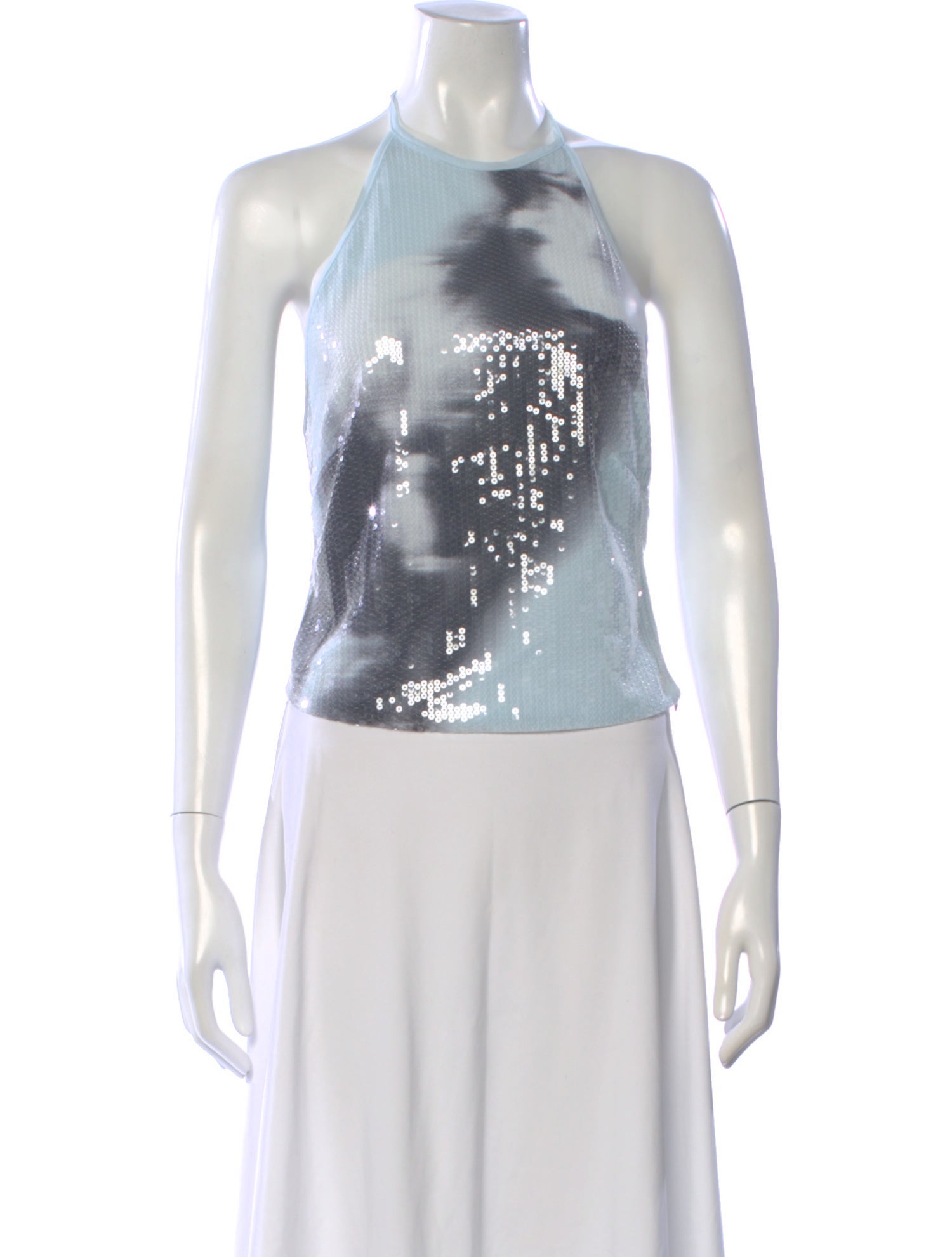 Miaou Graphic Print Halterneck Crop Top w/ Tags