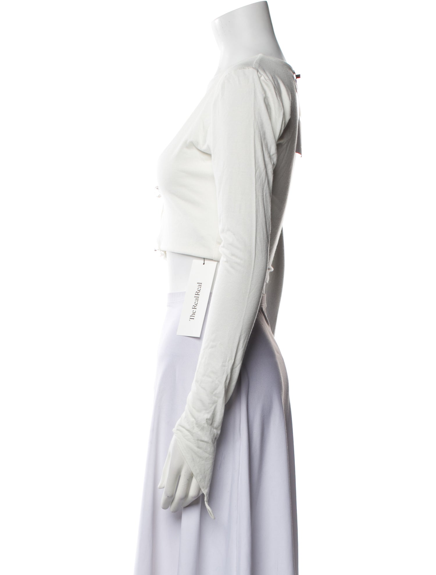 Manuri V-Neck Long Sleeve Crop Top w/ Tags