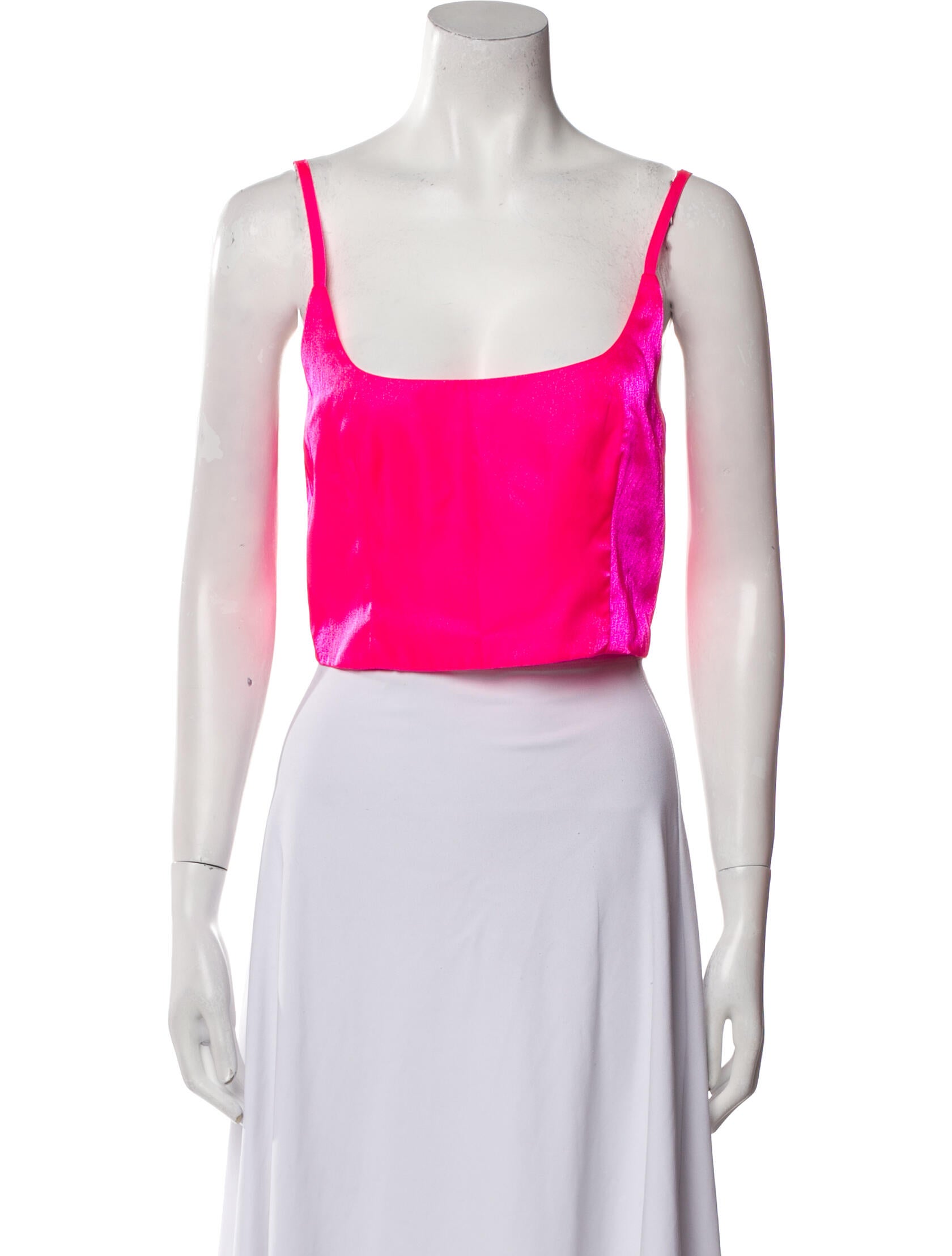 MIA VESPER Square Neckline Sleeveless Crop Top