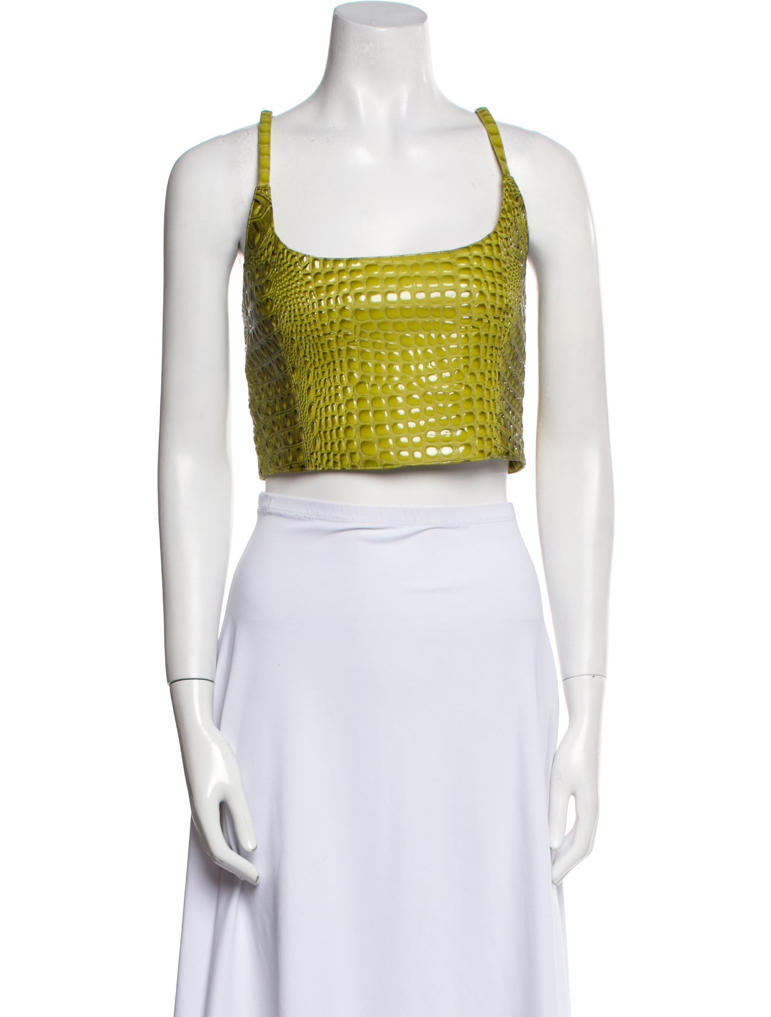 MIA VESPER Square Neckline Sleeveless Crop Top
