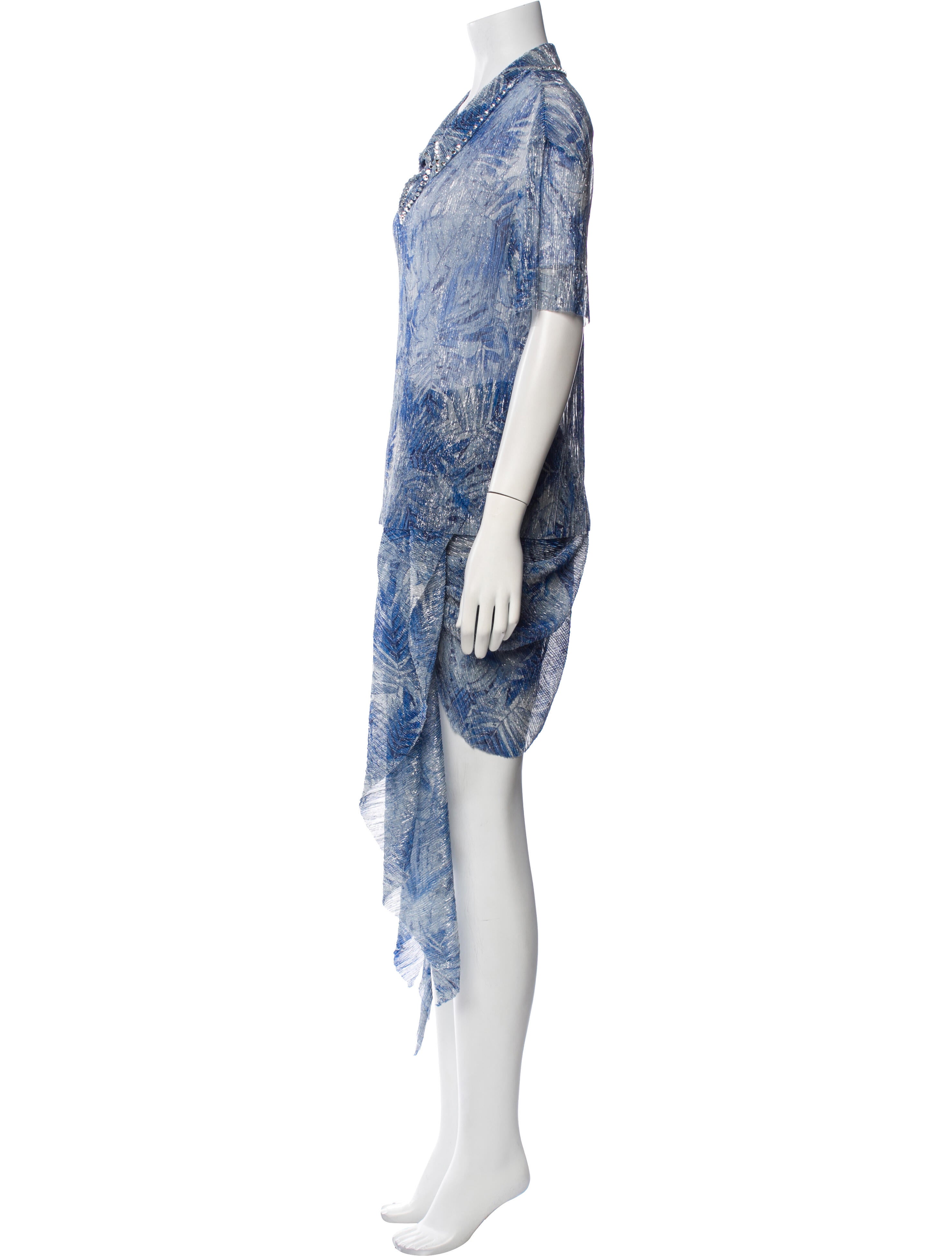 MIA VESPER Crystal Embellishments Skirt Set