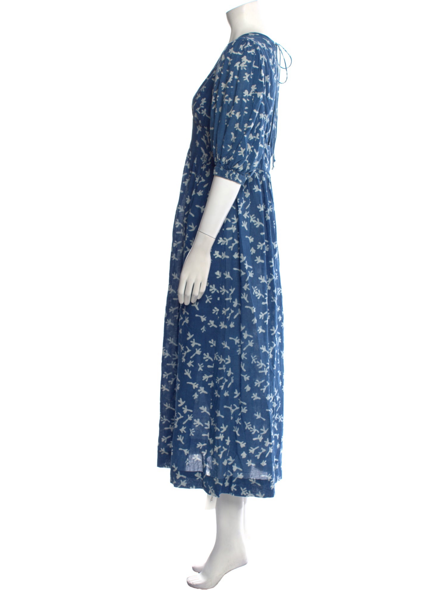 Mirth Caftans Floral Print Midi Length Dress