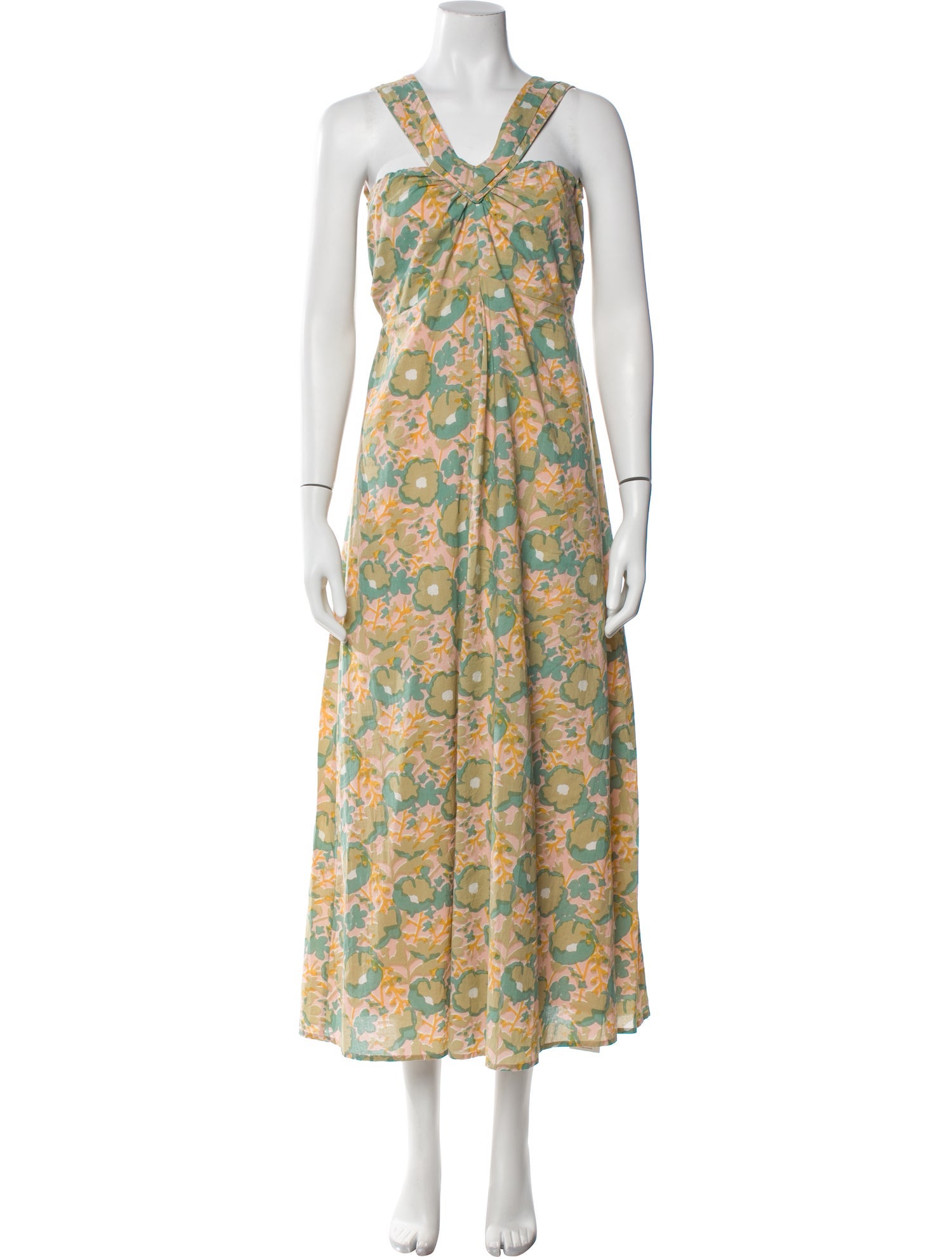 Mirth Caftans Floral Print Long Dress