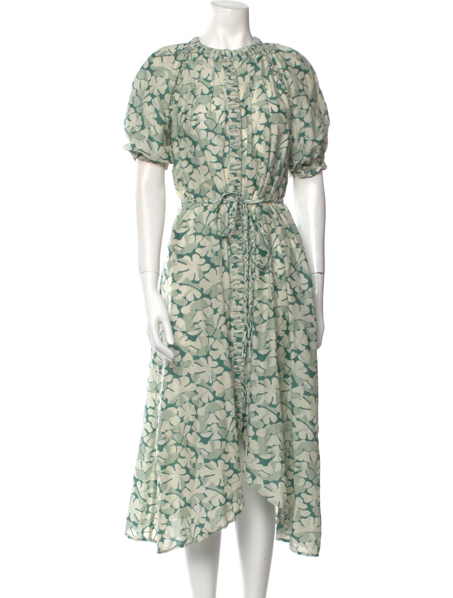 Mirth Caftans Floral Print Midi Length Dress