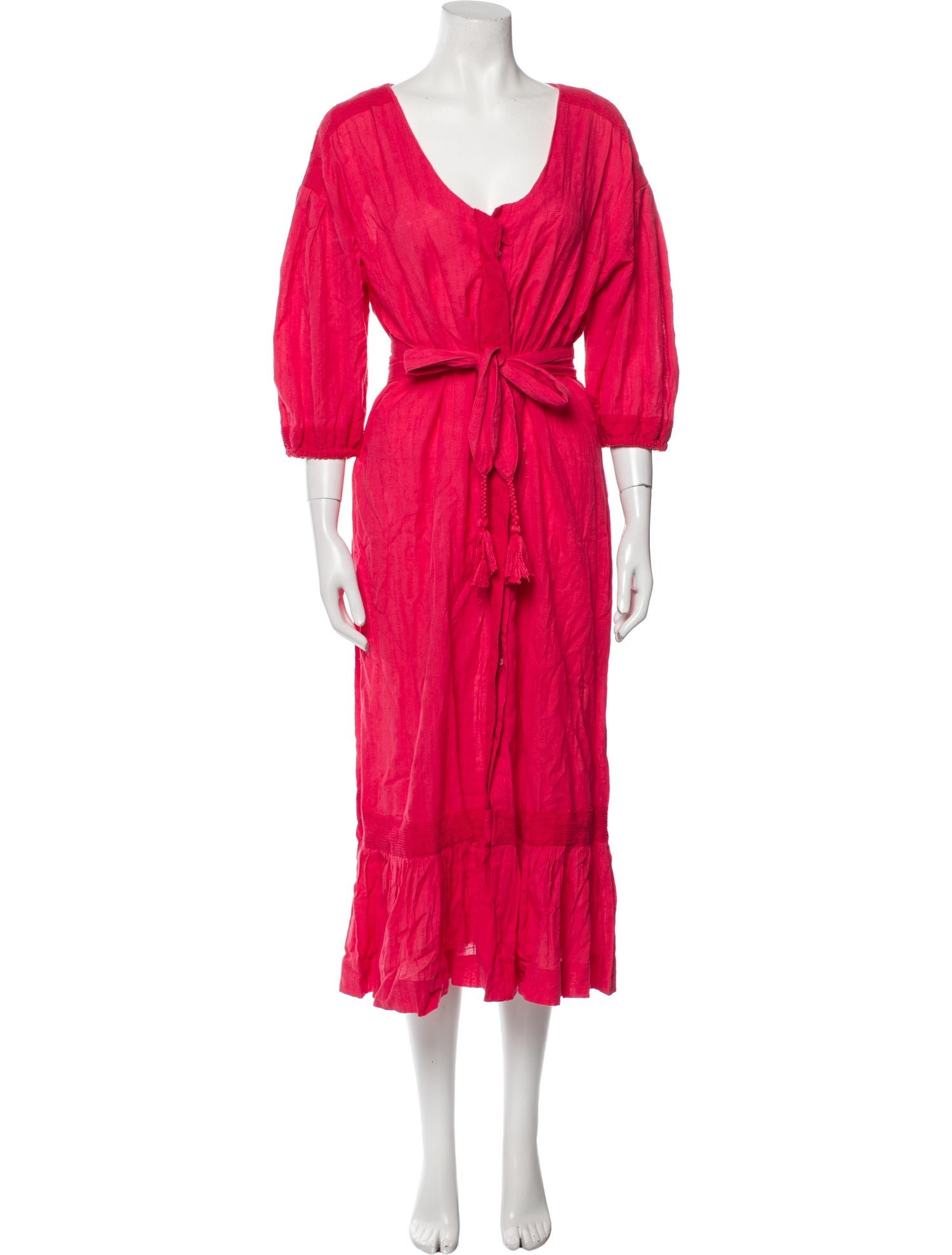 Mirth Caftans V-Neck Midi Length Dress