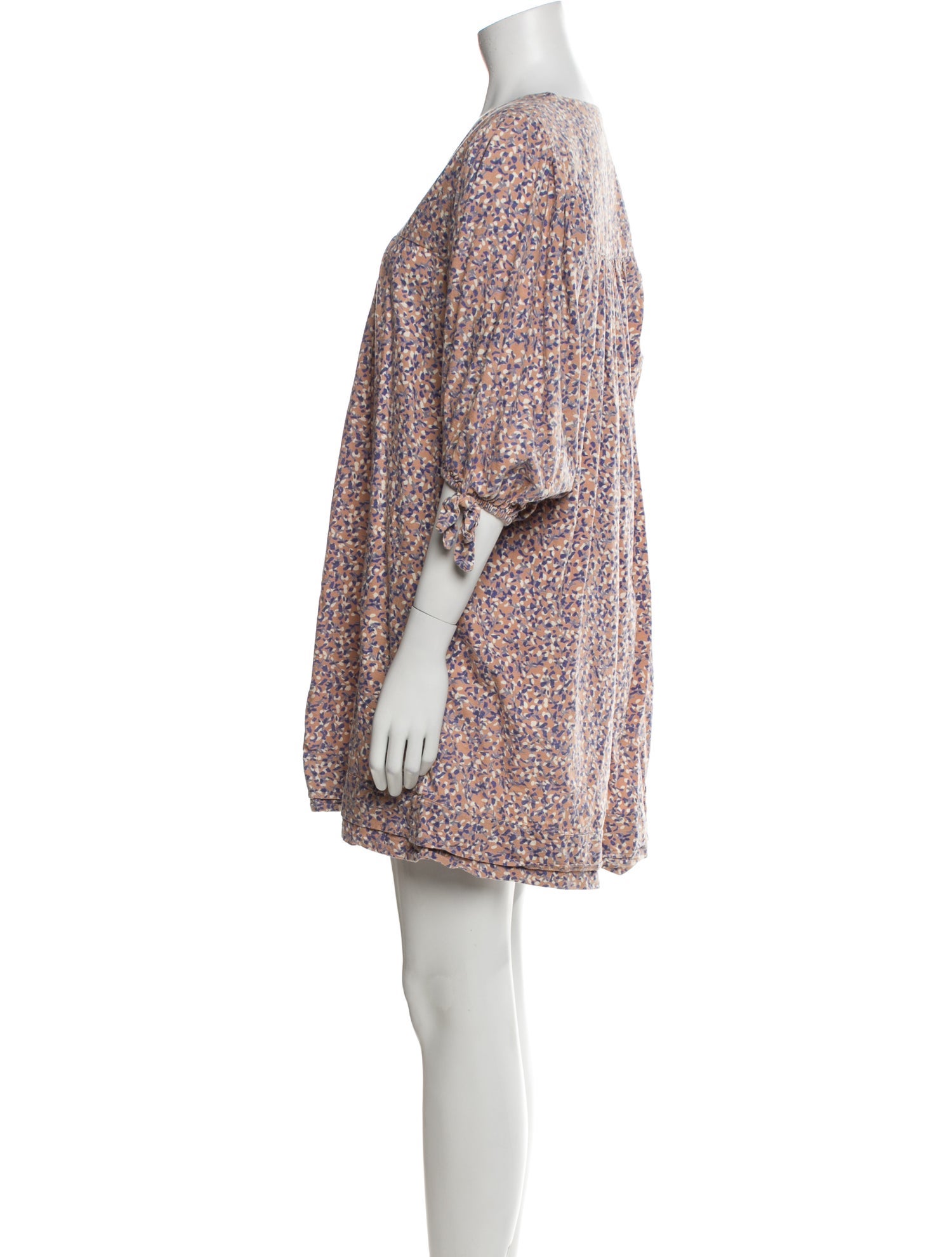 Mirth Caftans Floral Print Mini Dress