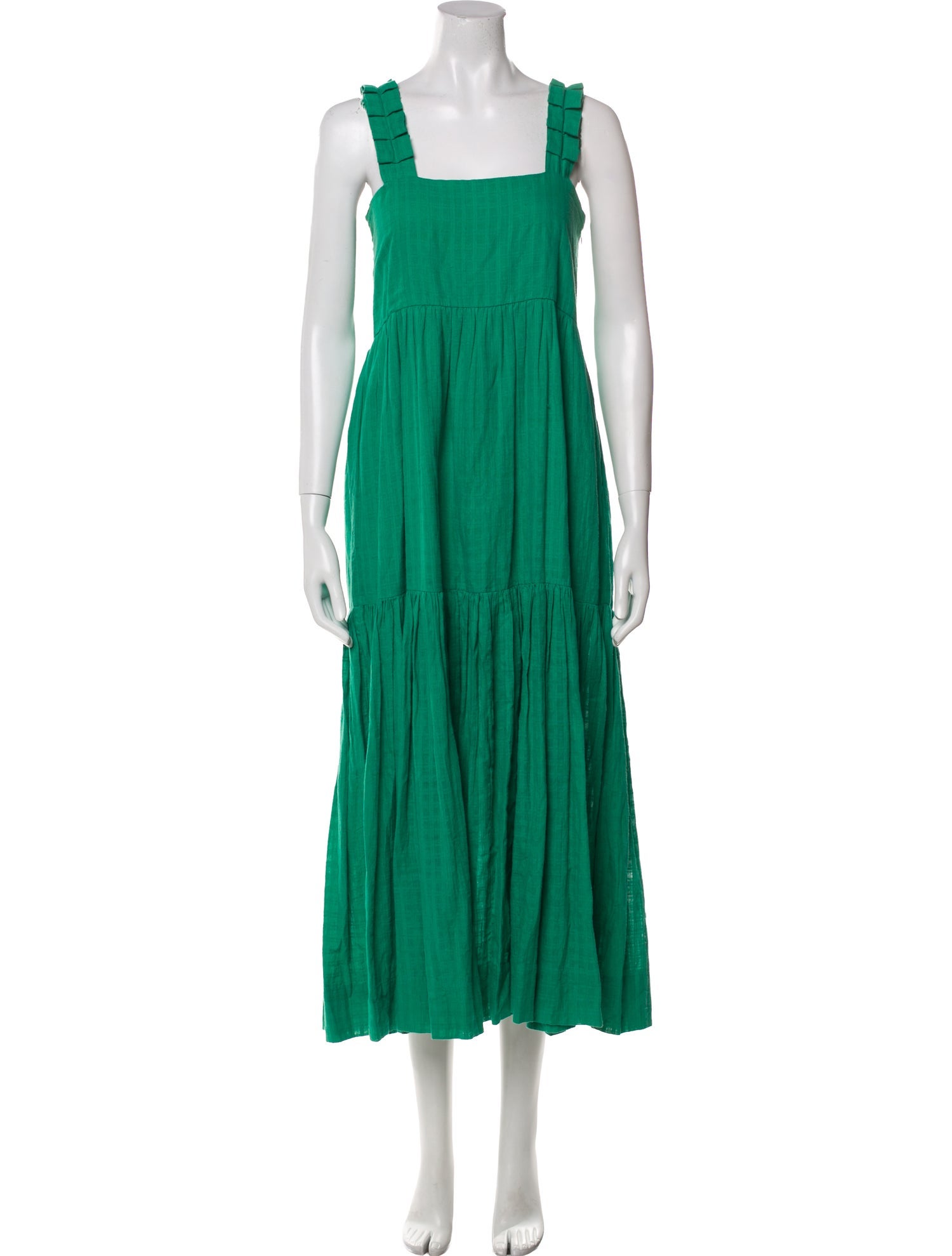 Mirth Caftans Square Neckline Midi Length Dress