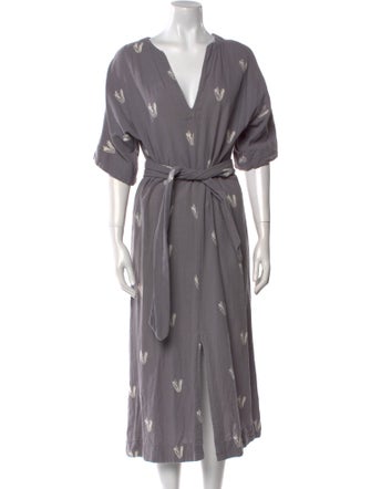 Mirth Caftans V-Neck Long Dress