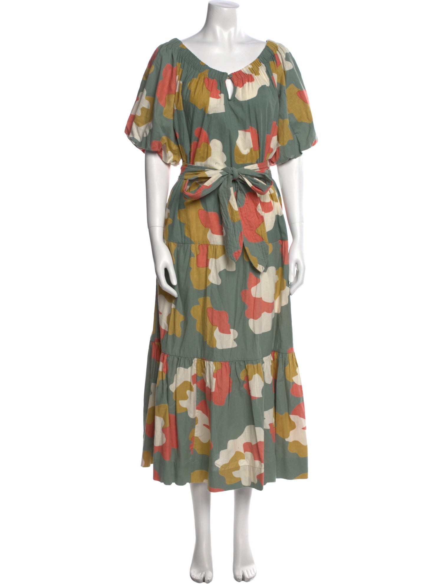 Mirth Caftans Floral Print Long Dress